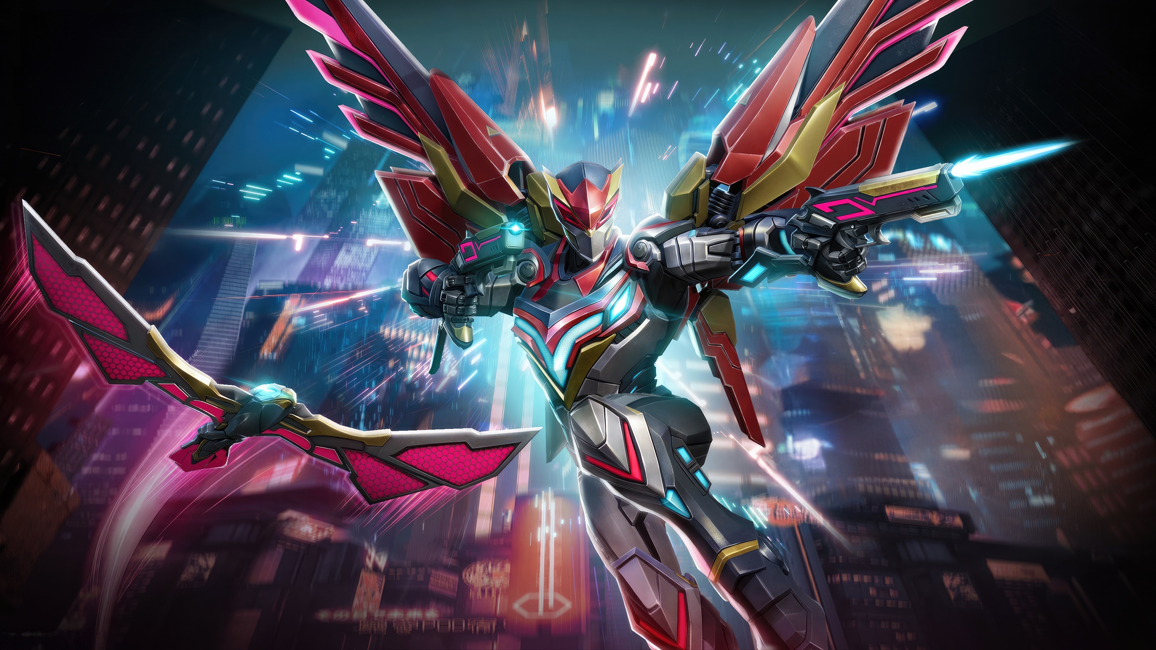 Marvel Super War Falcon Skin Aviary Armor HD Wallpaper