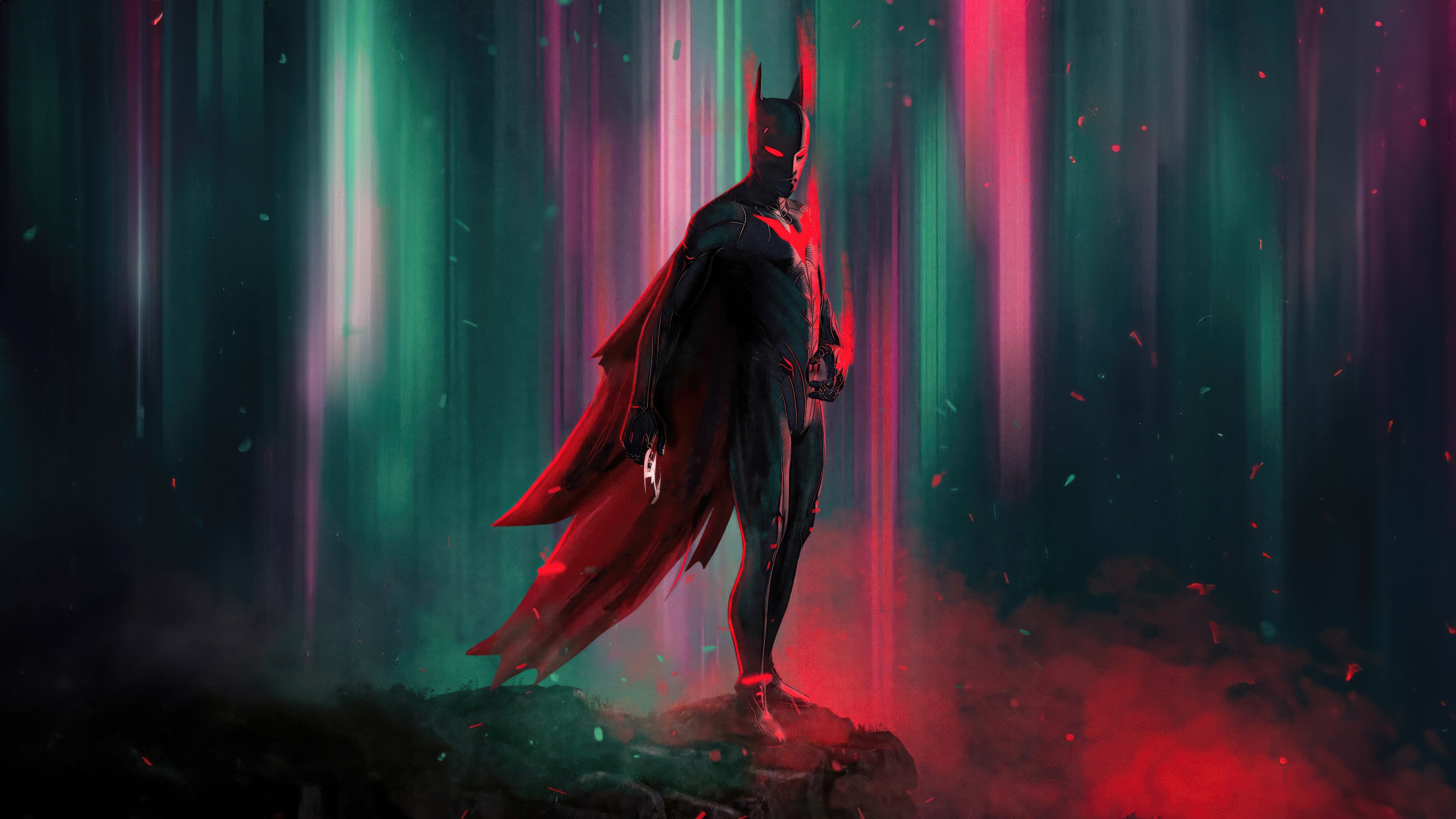 Batman Beyond Standing on a Rock HD Wallpaper