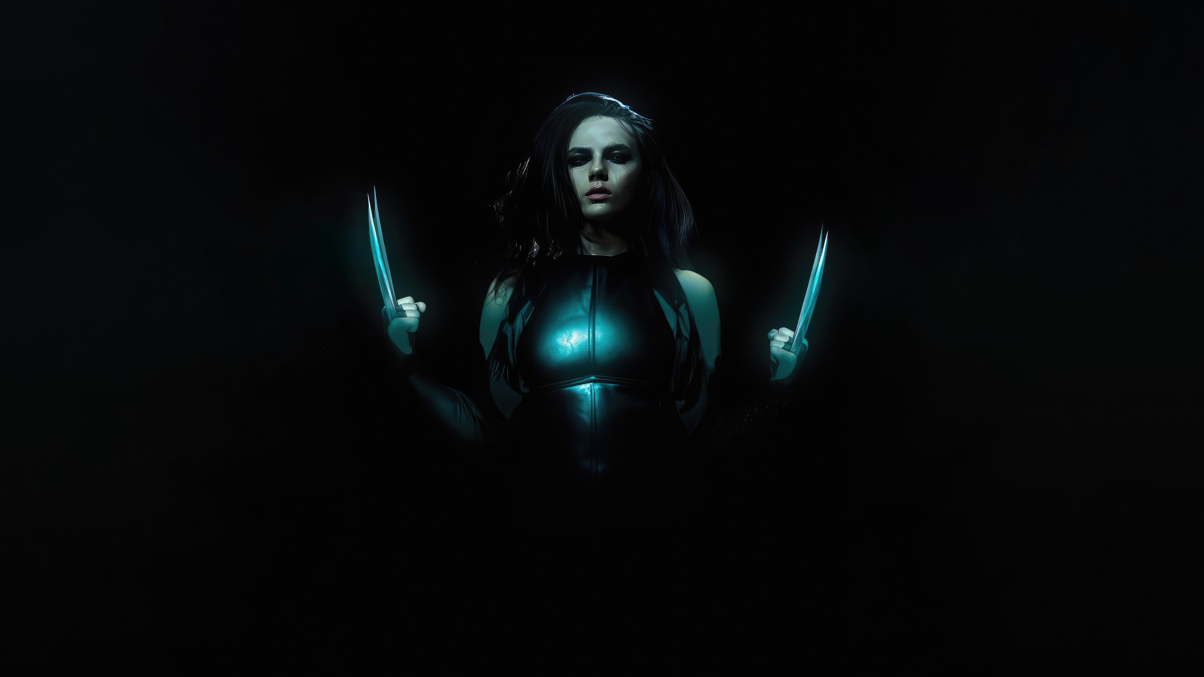 X-23 in Black Costume with Claws HD Wallpaper