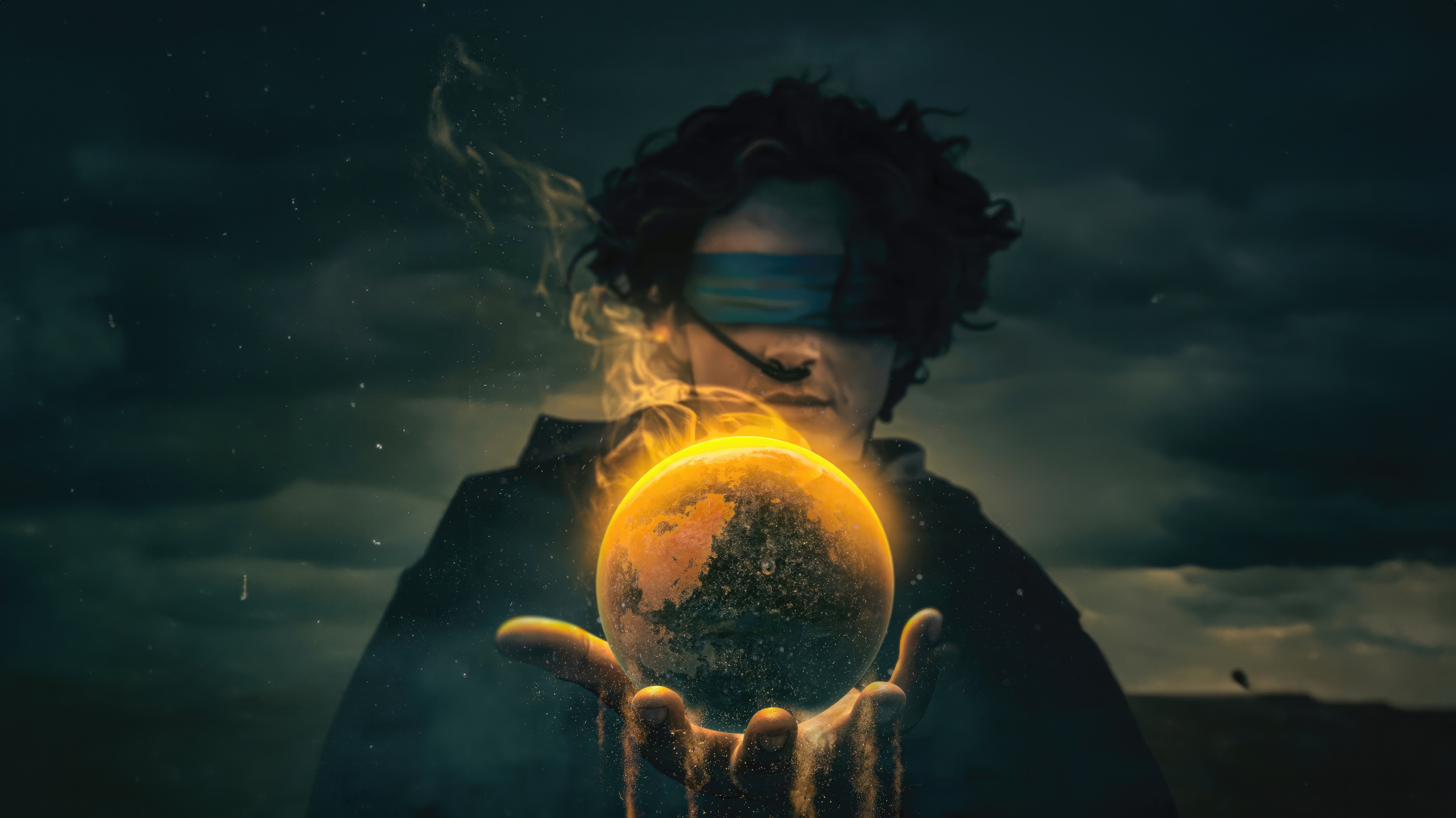 Timothee Chalamet holding a glowing orb HD Wallpaper