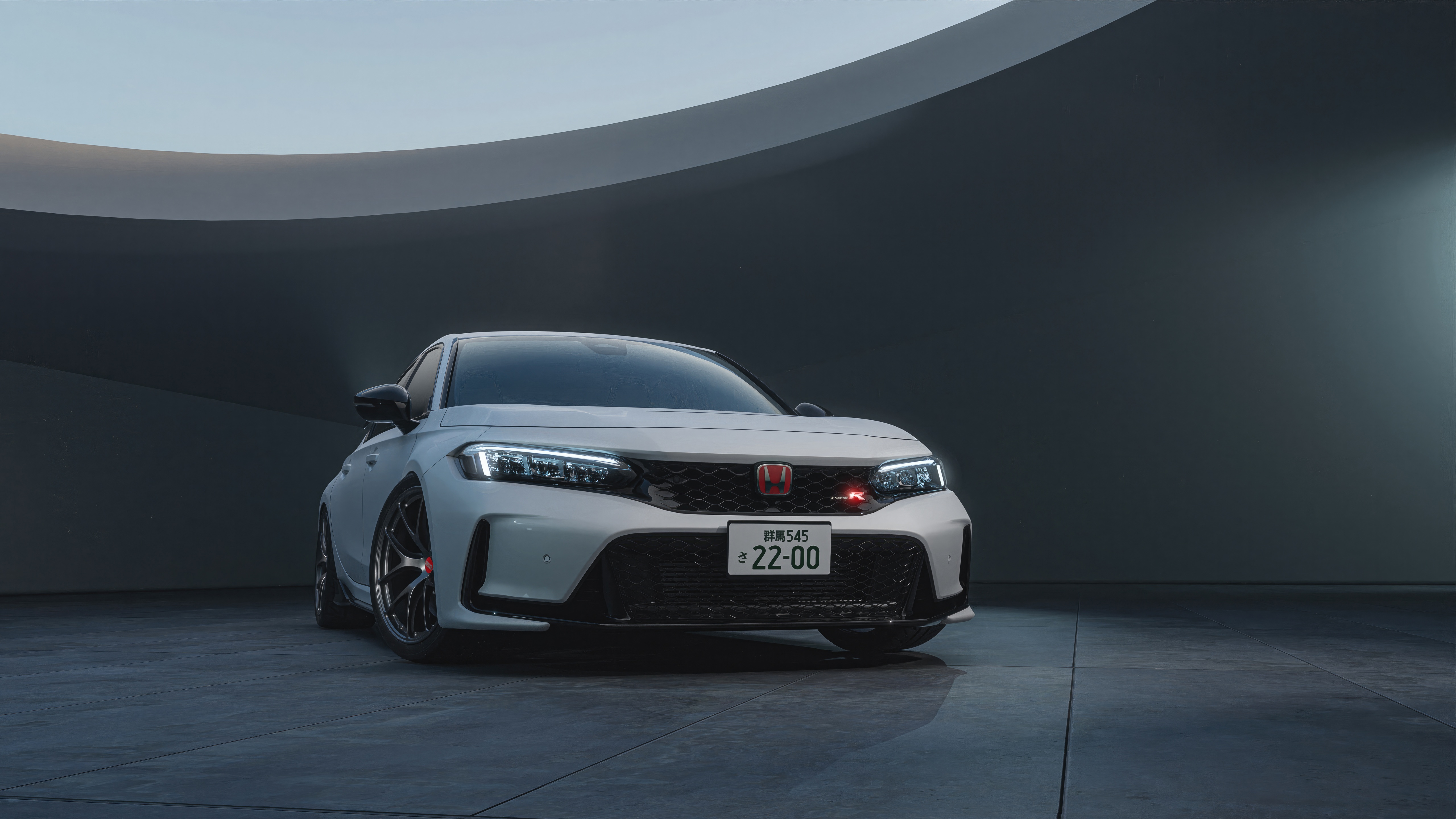 2024 Honda Civic Type R in a modern setting HD Wallpaper