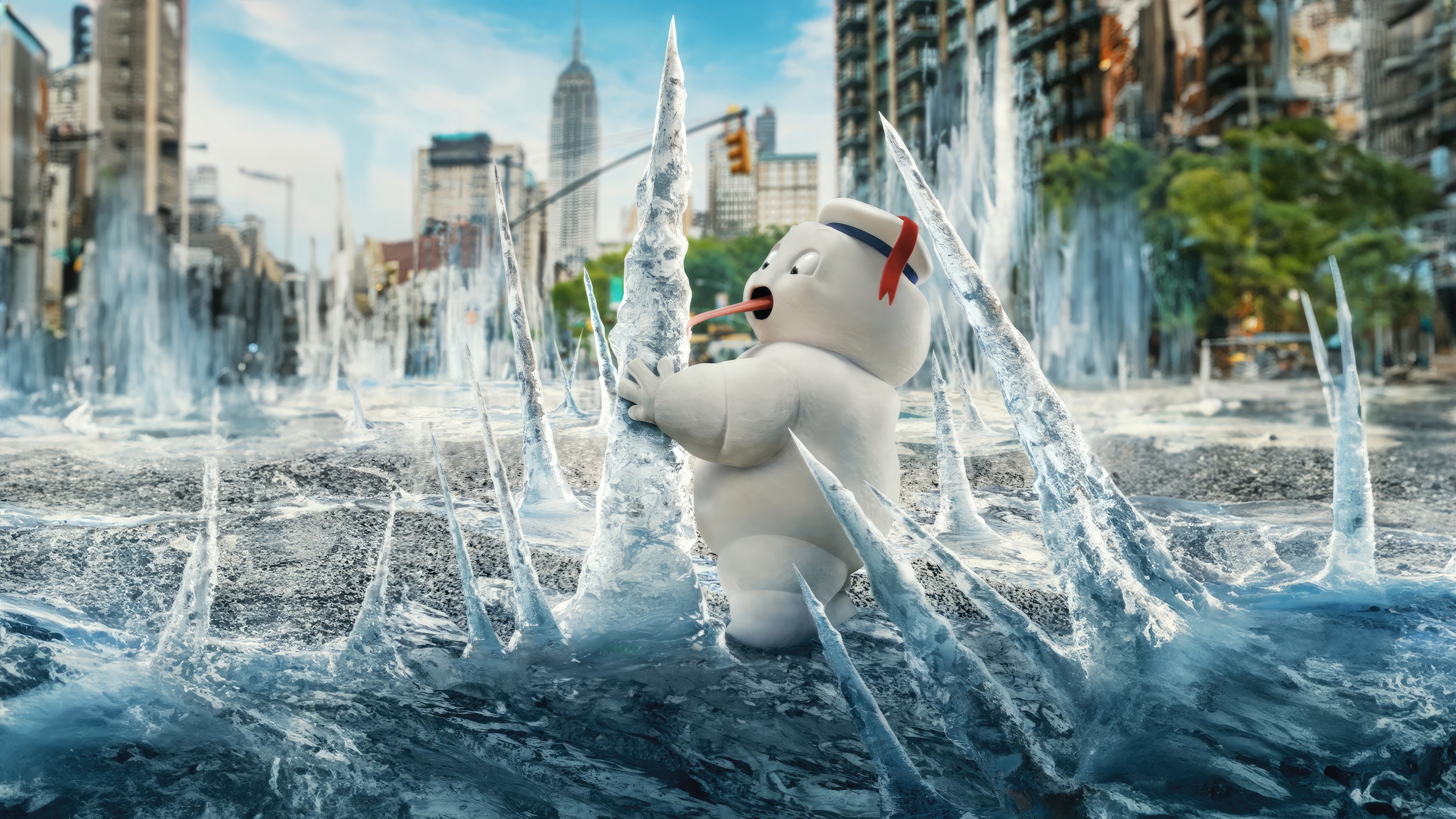 Stay Puft Marshmallow Man in Ghostbusters Frozen Empire HD Wallpaper