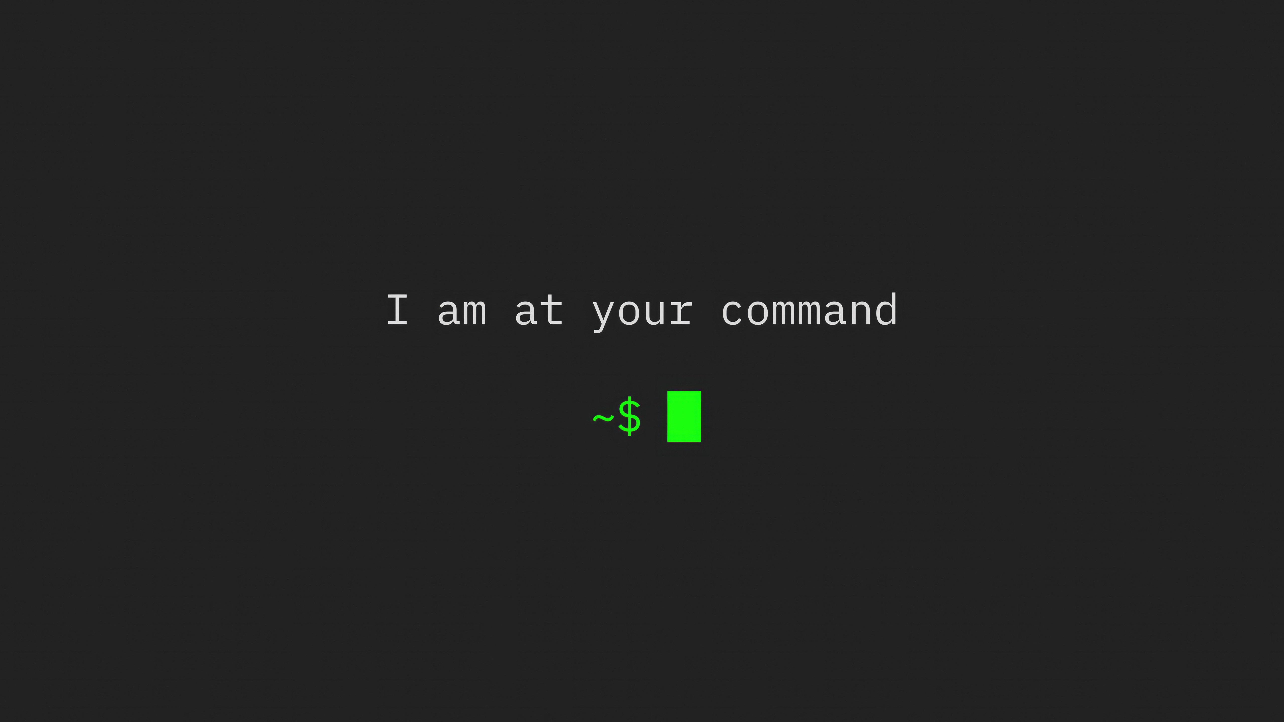 I am at your command terminal prompt HD Wallpaper