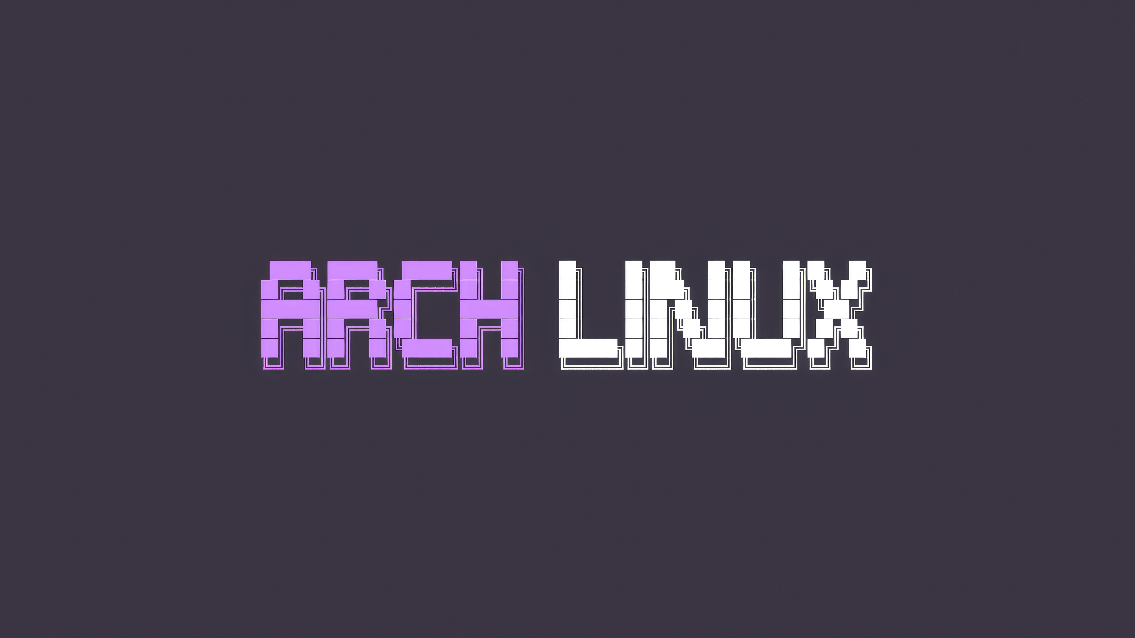 Arch Linux Pixel Art Text HD Wallpaper