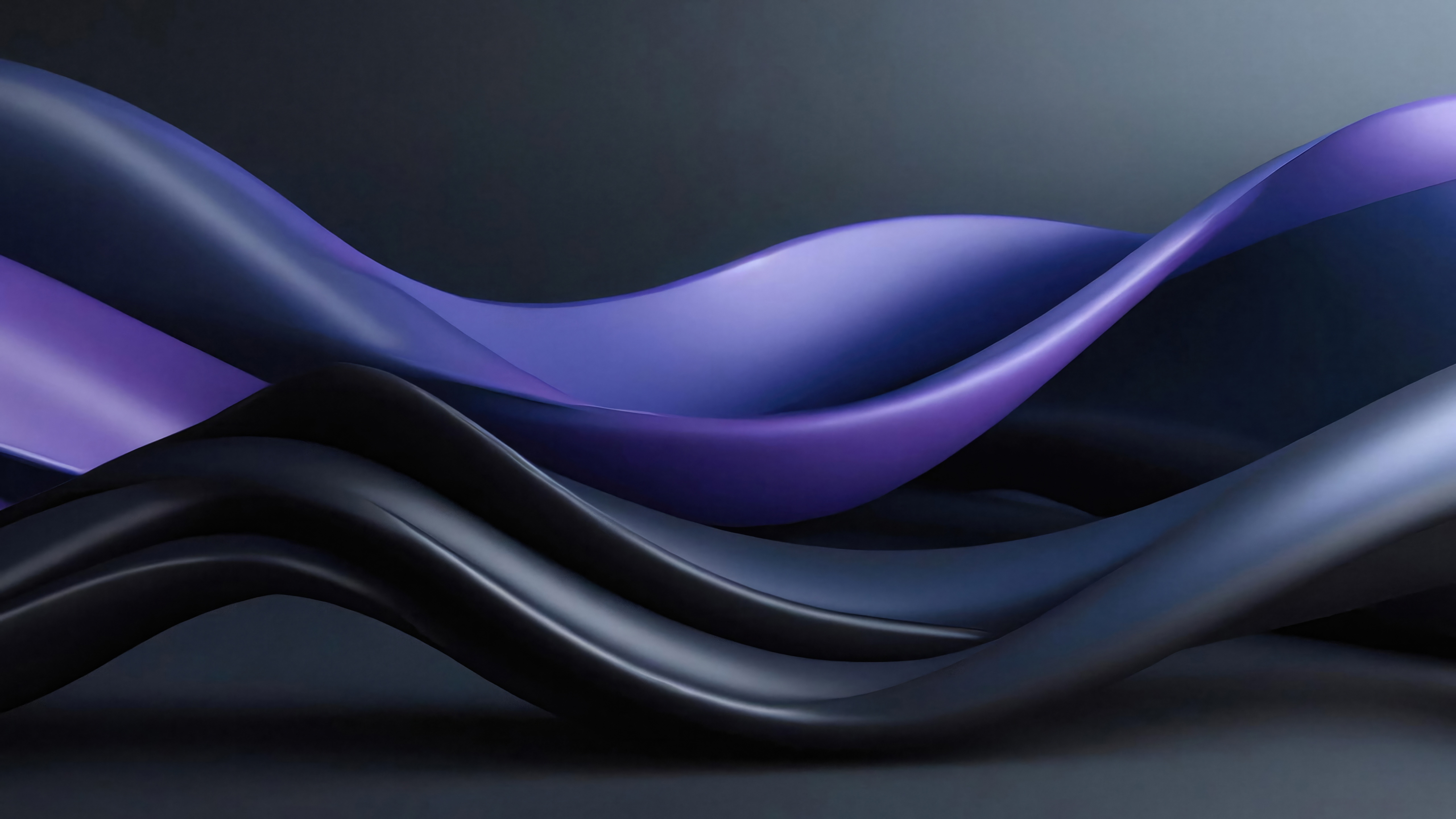 Abstract Metamorphosis of Purple and Black Waves HD Wallpaper