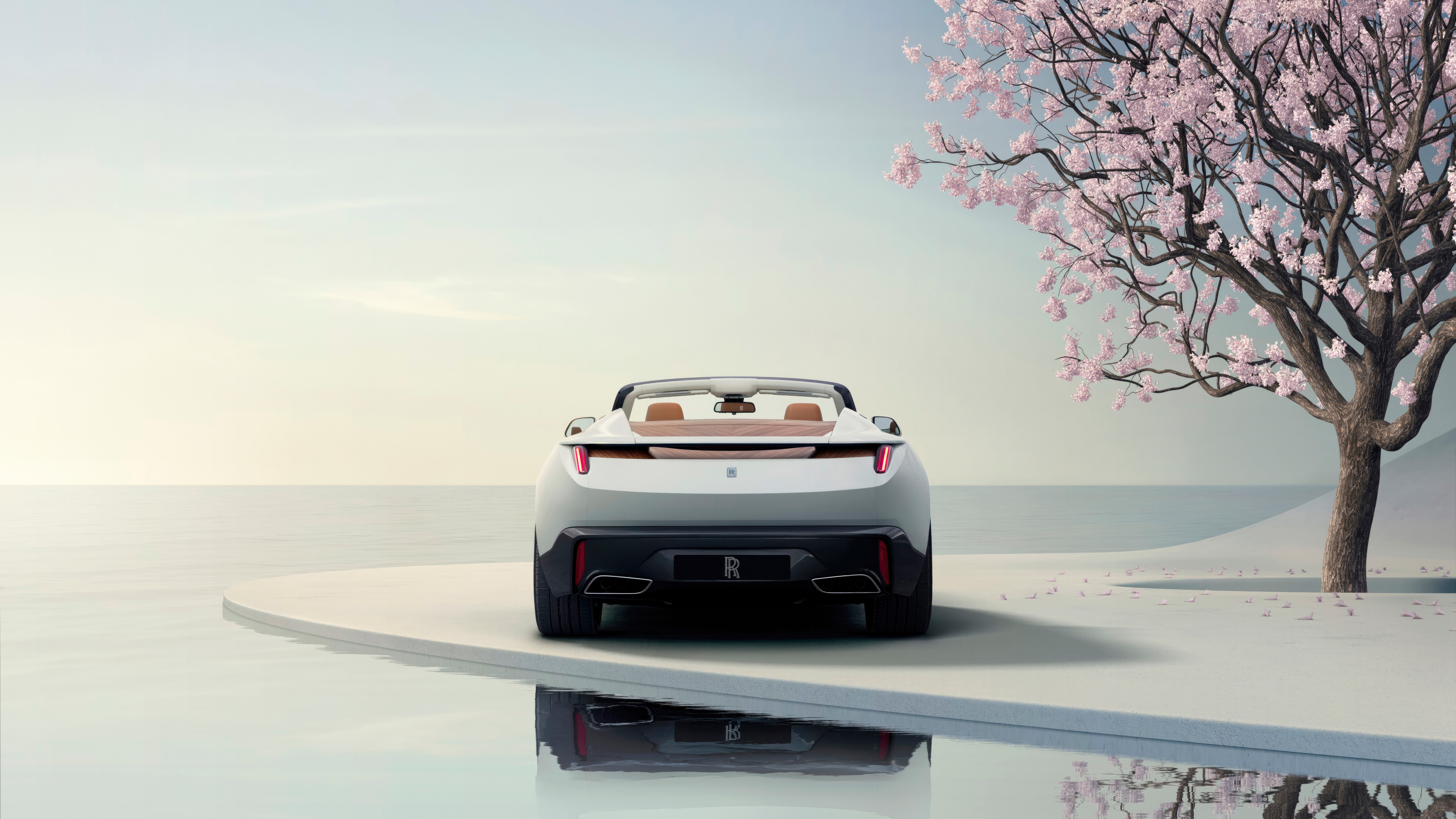 Rolls Royce Droptail Arcadia 2024 Convertible Rear View HD Wallpaper