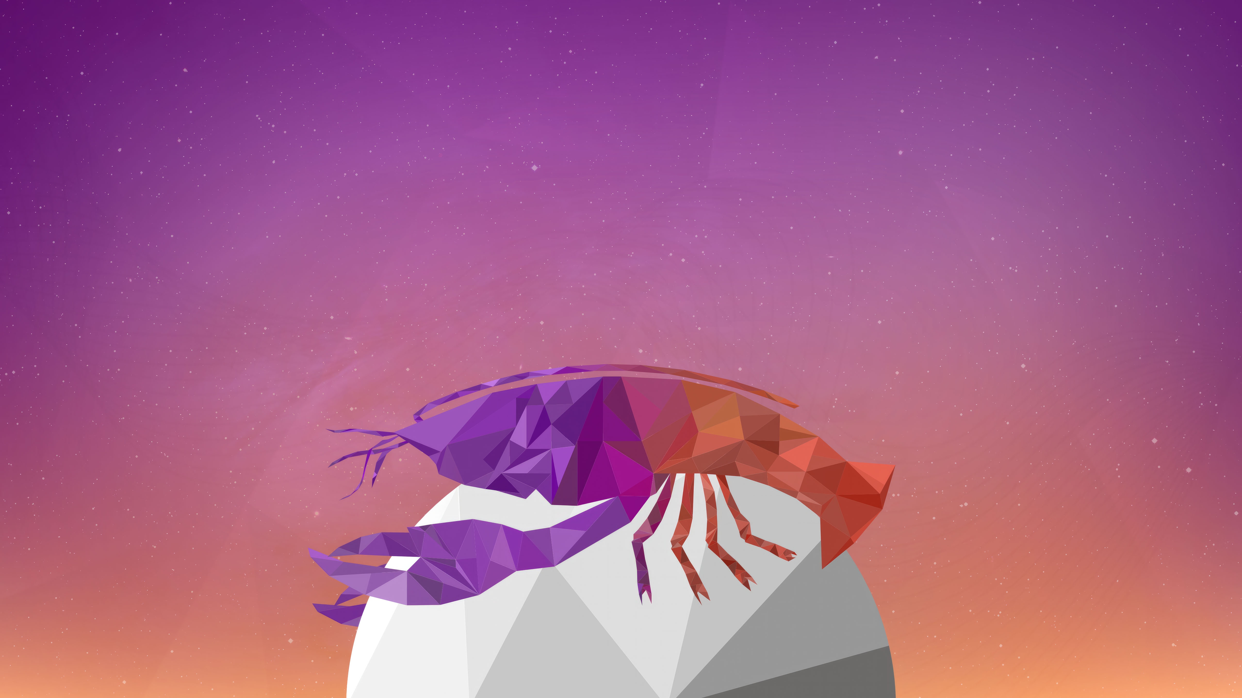 Ubuntu 23 Lunar Lobster Geometric Design HD Wallpaper