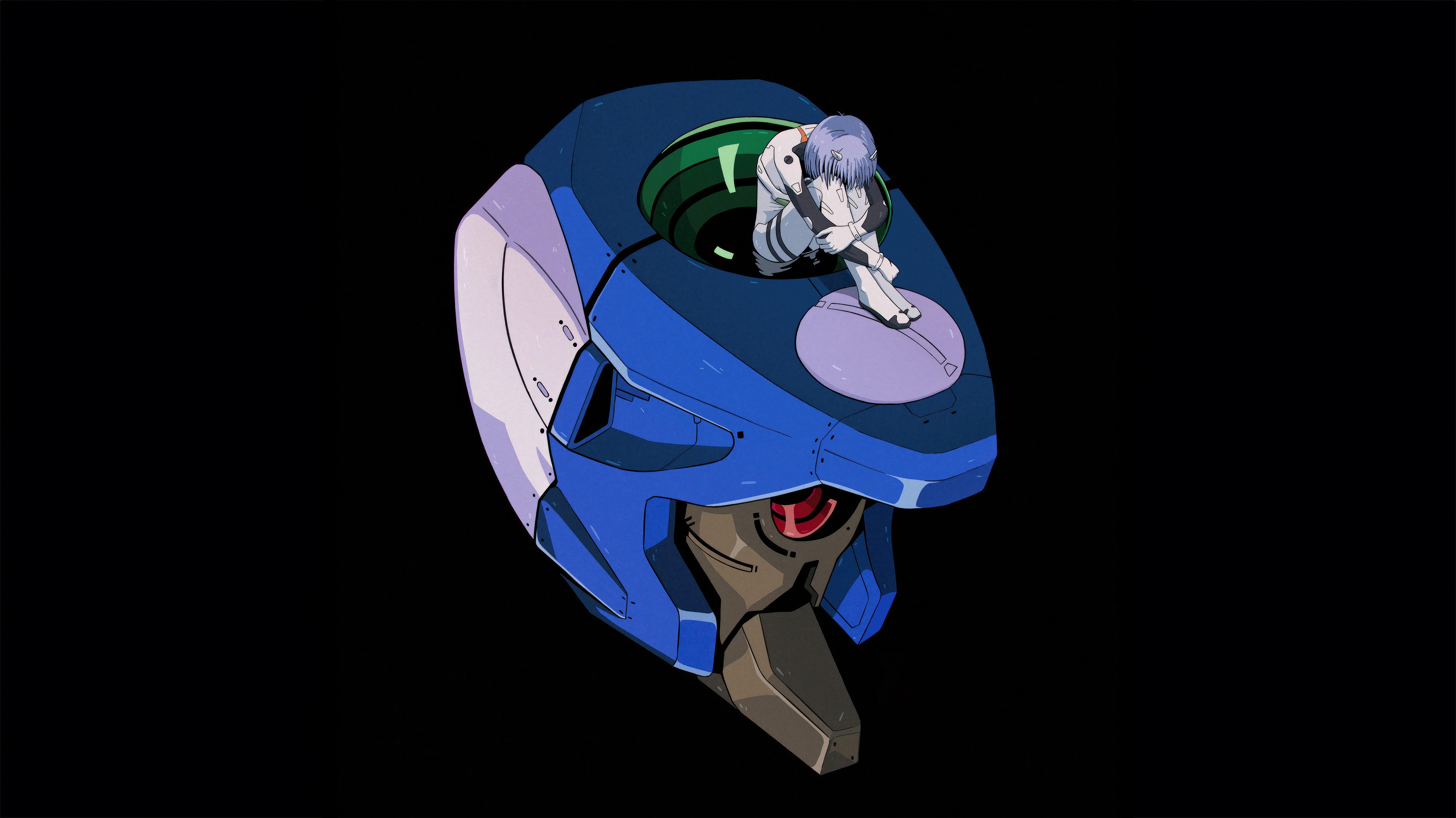 Rei Ayanami in Eva Unit 00 cockpit HD Wallpaper