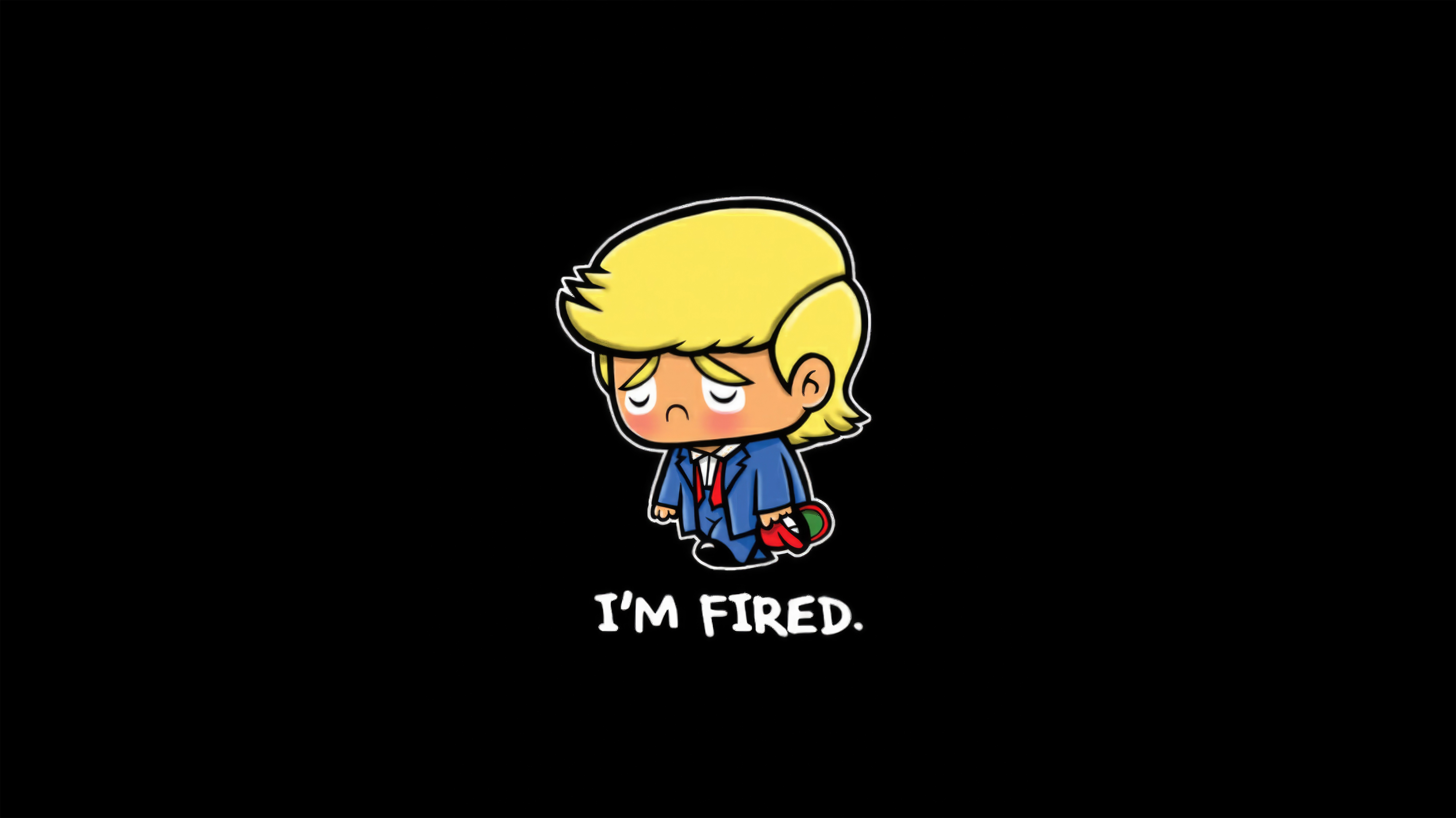 Chibi Donald Trump Says "I'm Fired" HD Wallpaper