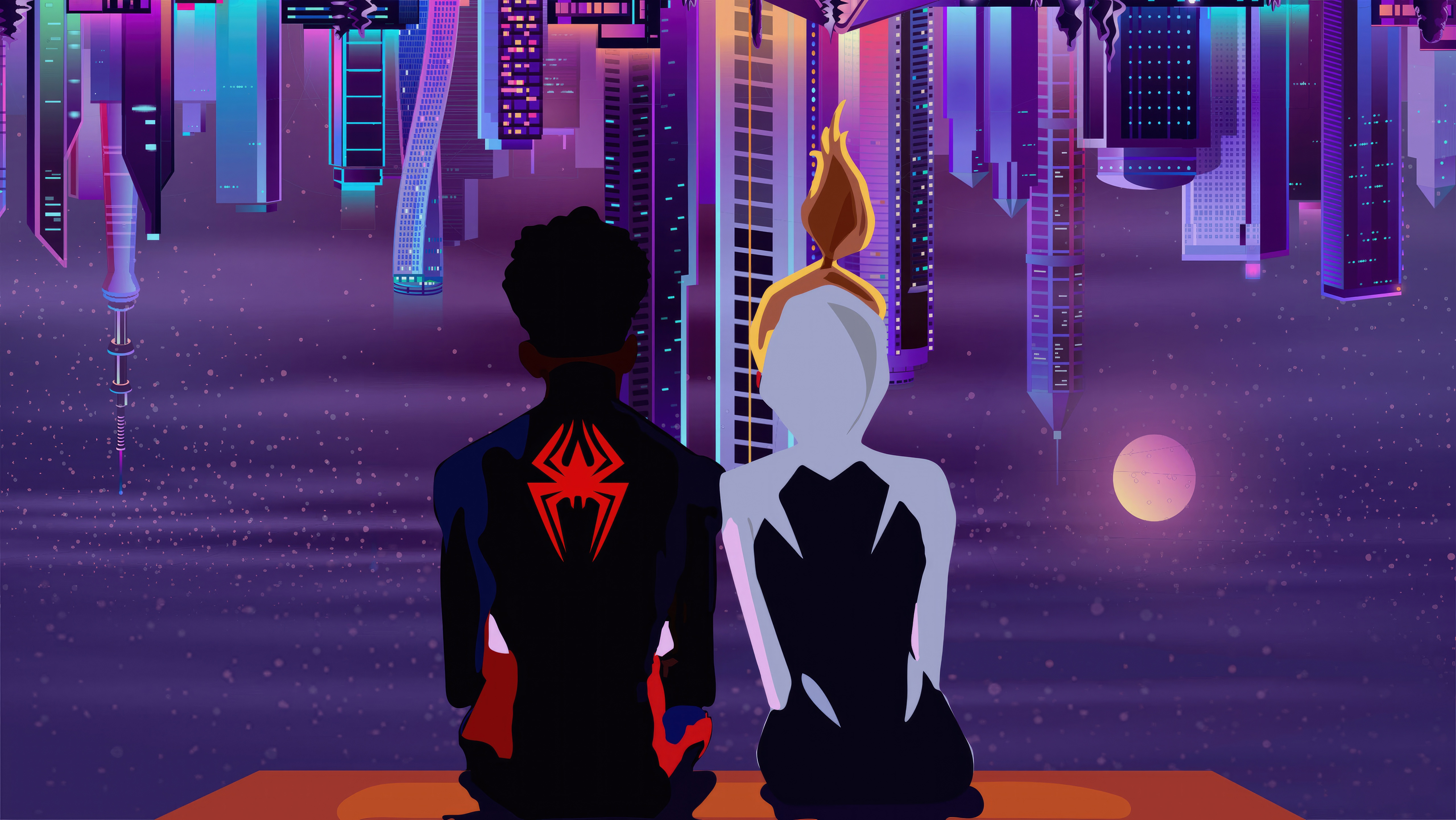 Spider-Man: Across the Spider-Verse Gwen Stacy and Miles Morales HD Wallpaper