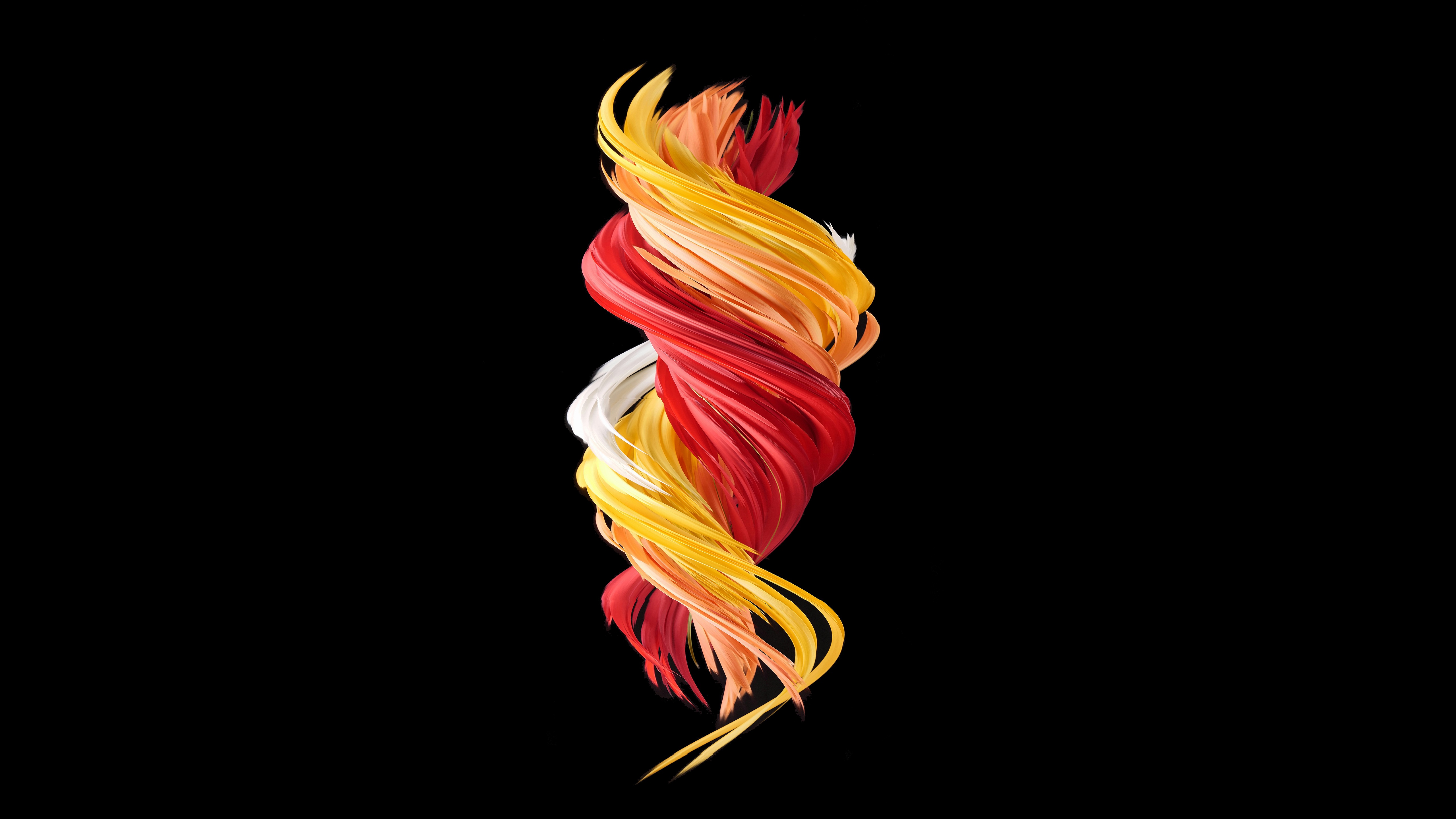 Colorful streamers twisted in the air HD Wallpaper