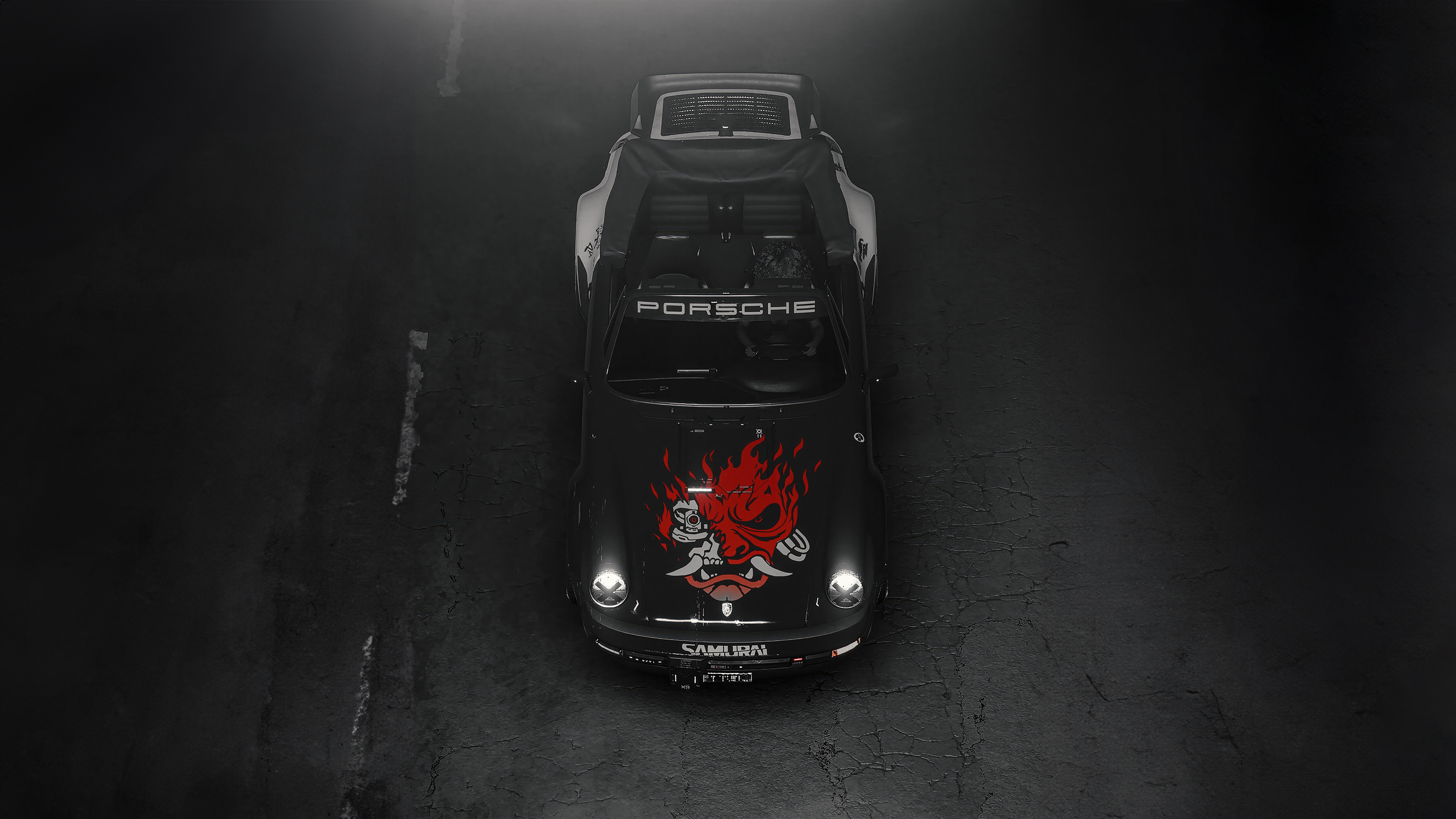 Cyberpunk 2077 Porsche 911 Turbo Cabriolet Samurai HD Wallpaper