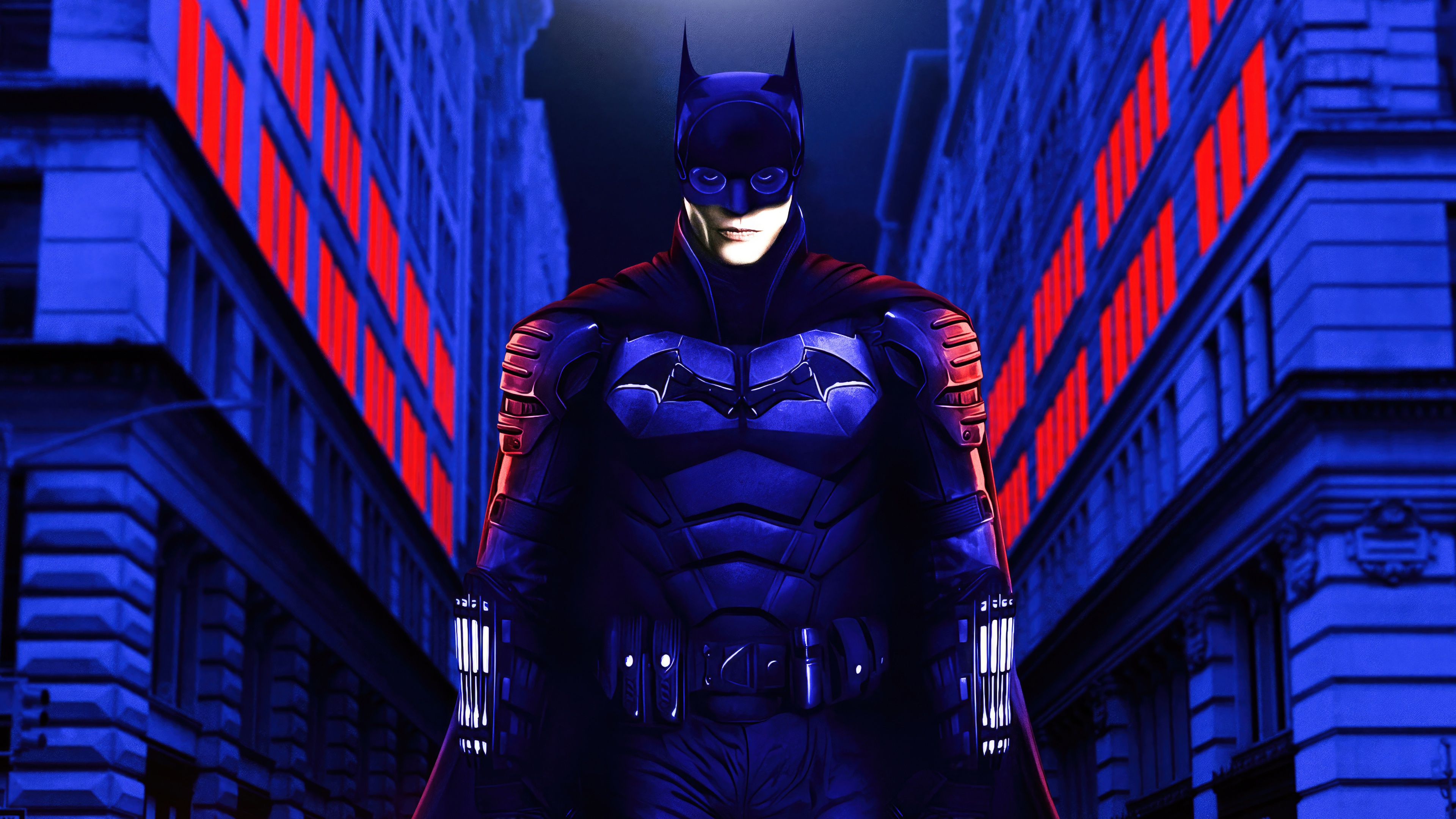 Batman in a dark city alley HD Wallpaper