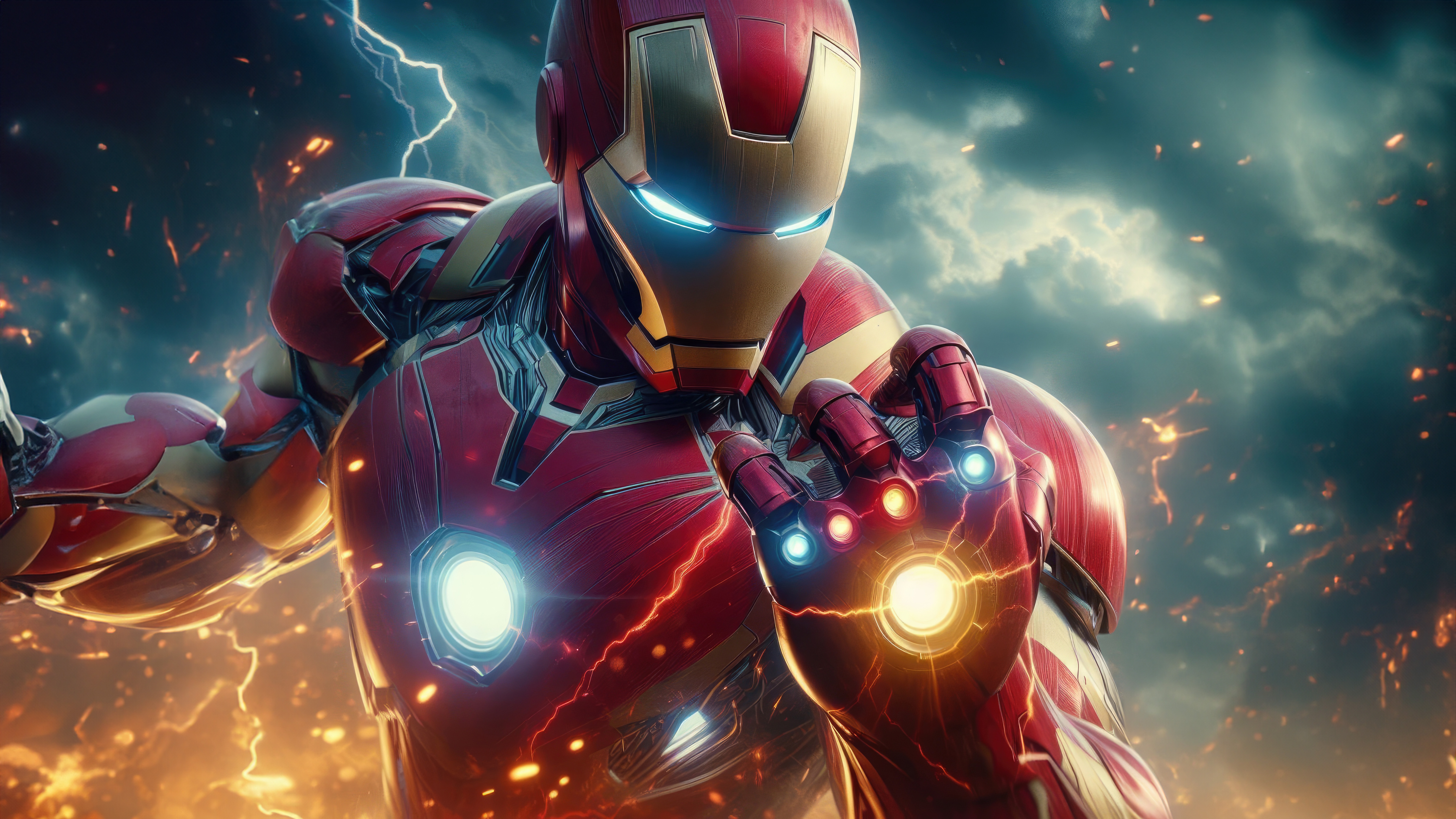 Iron Man with the Infinity Gauntlet HD Wallpaper