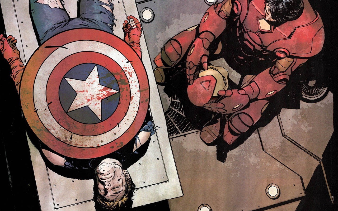 Captain America and Iron Man from Marvel Comics HD Wallpaper