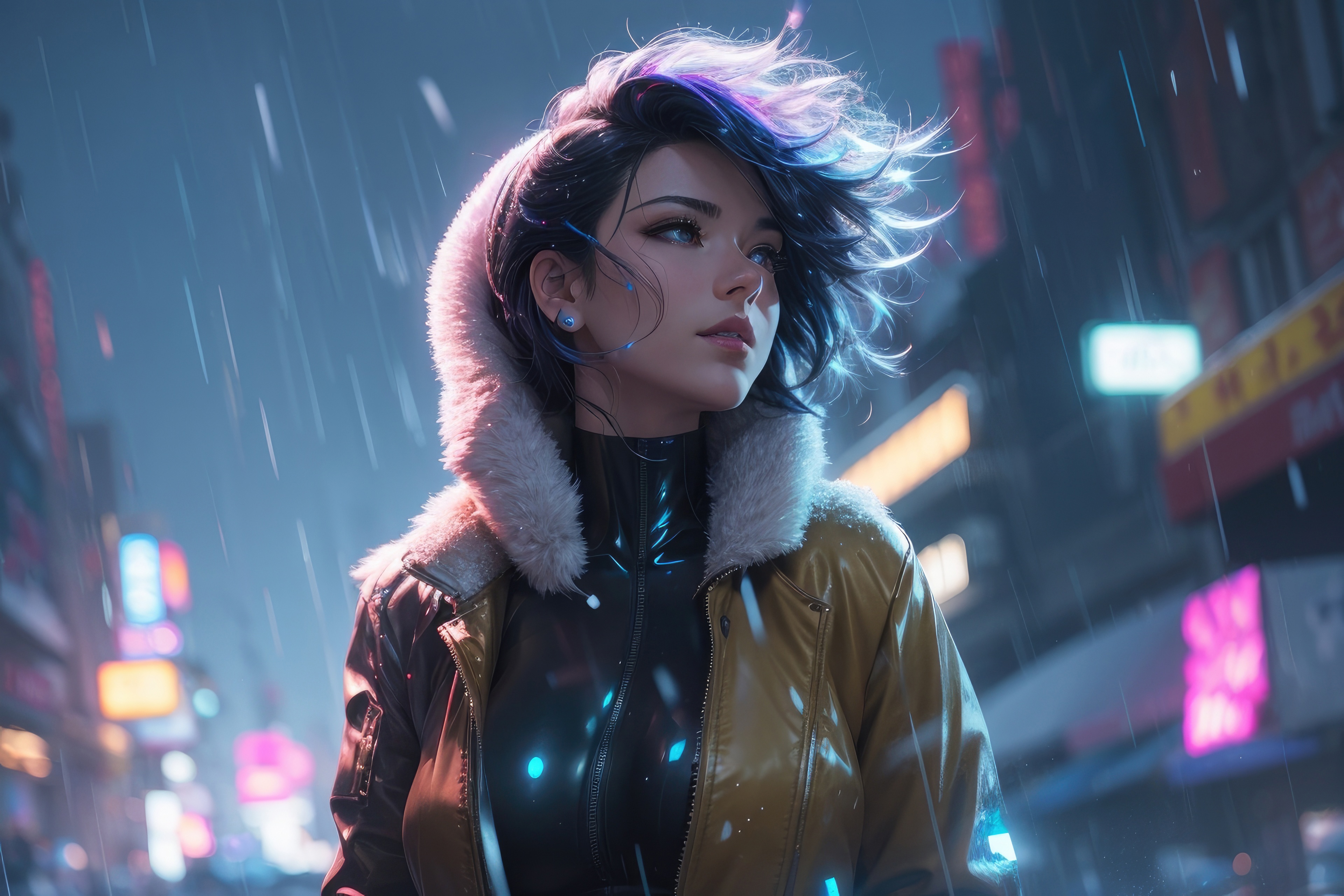 Anime Girl In Winter Chill HD Wallpaper