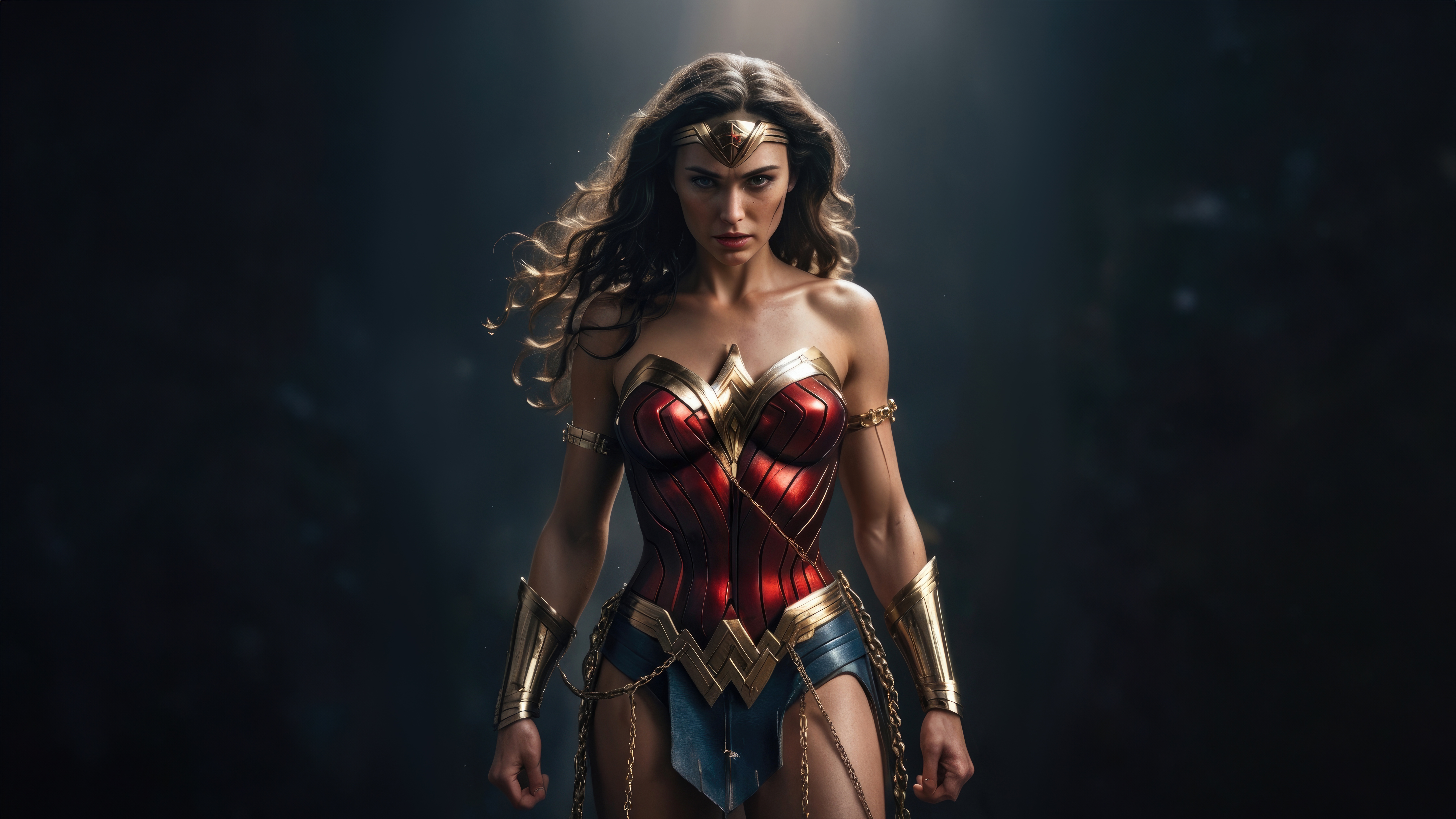 Wonder Woman in her iconic costume HD Wallpaper