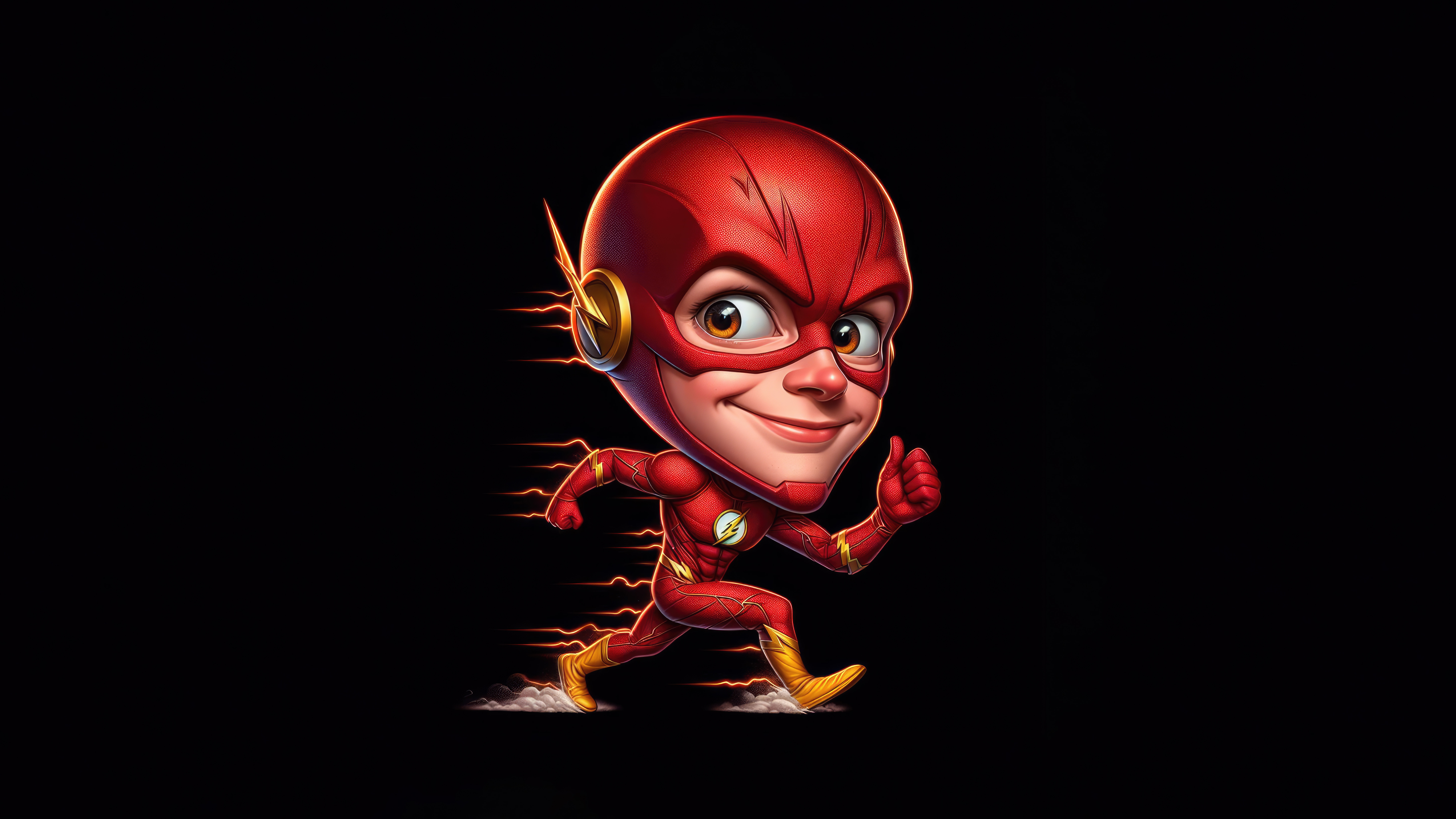 The Flash running with speed lines HD Wallpaper