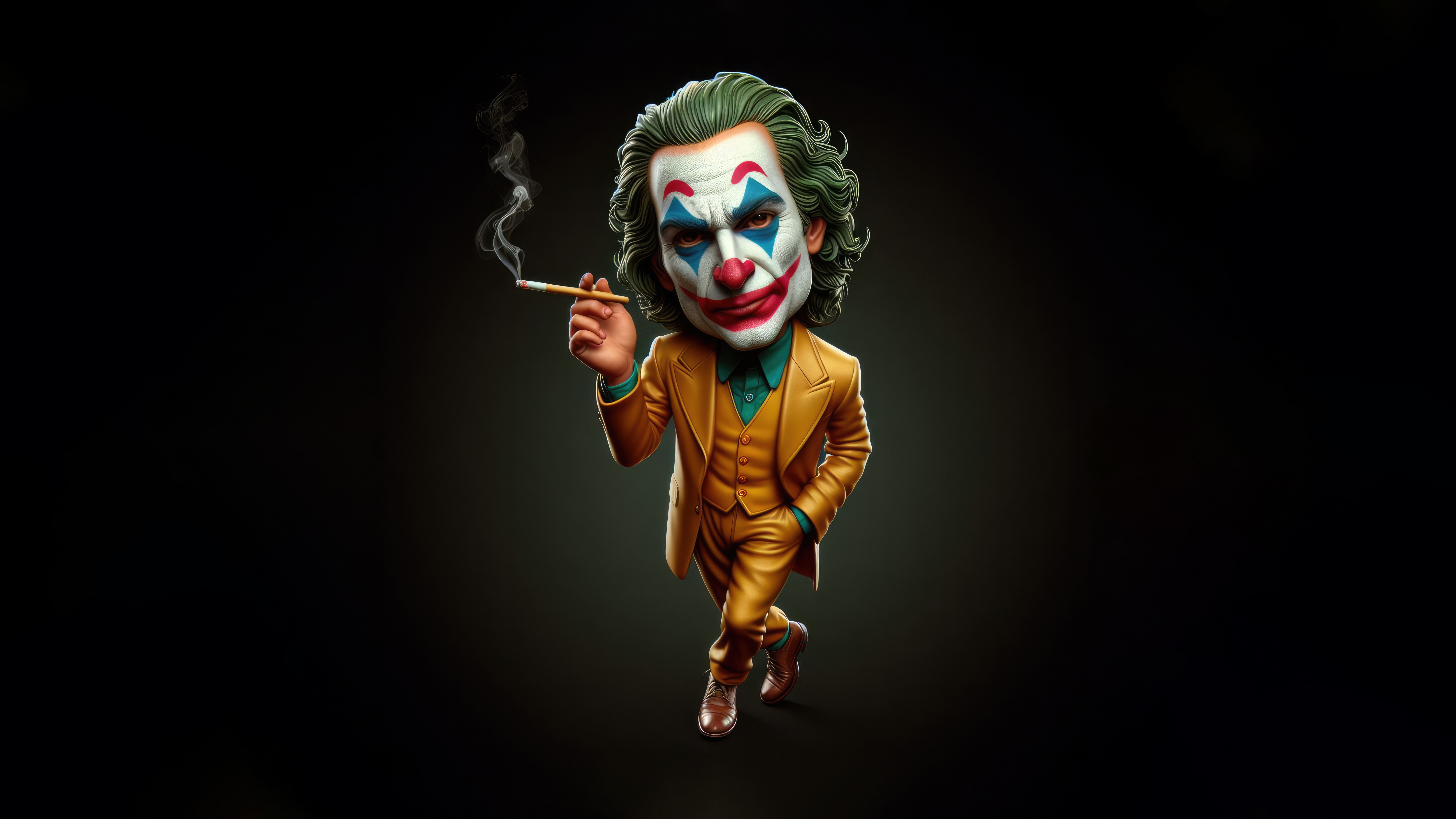 Joker Smoking a Cigarette HD Wallpaper