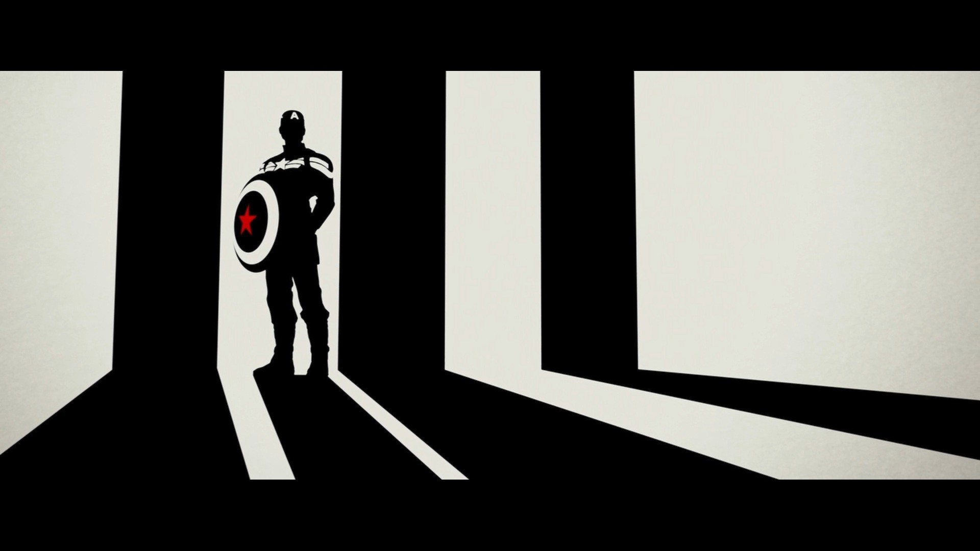 Captain America from Marvel Comics Silhouette HD Wallpaper