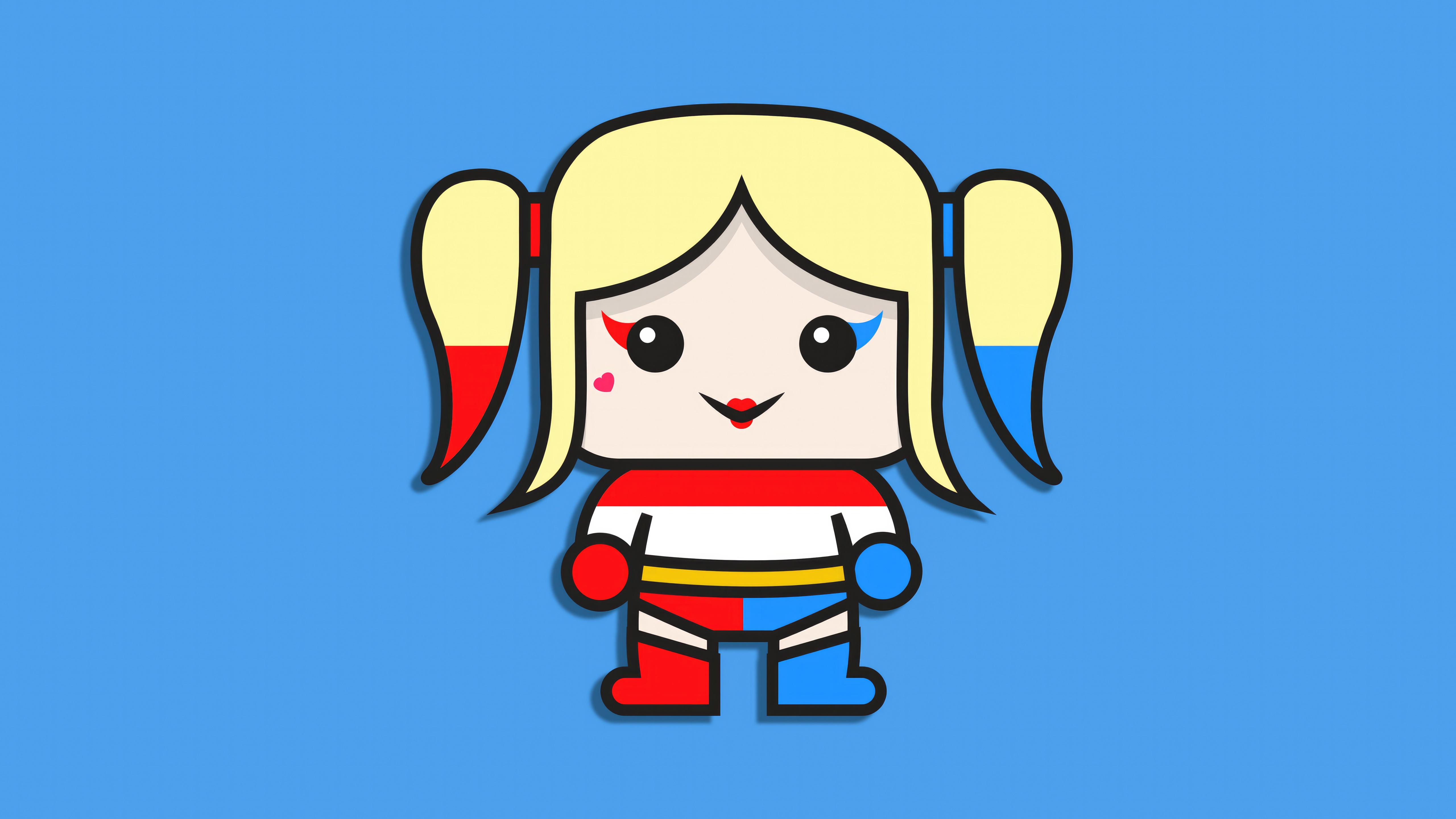 Harley Quinn Dynamic Diva Chibi HD Wallpaper