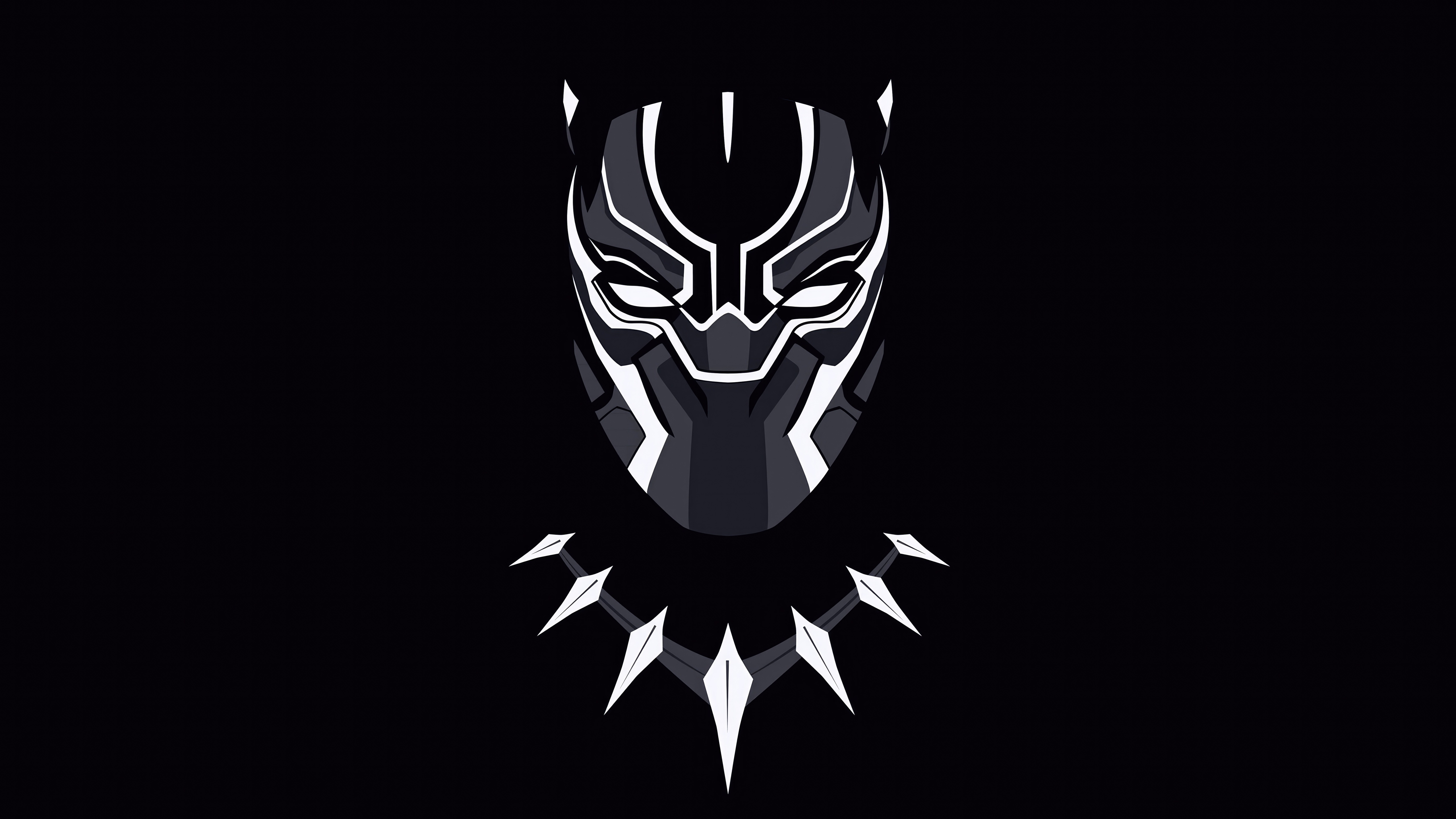 Black Panther Mask and Necklace HD Wallpaper