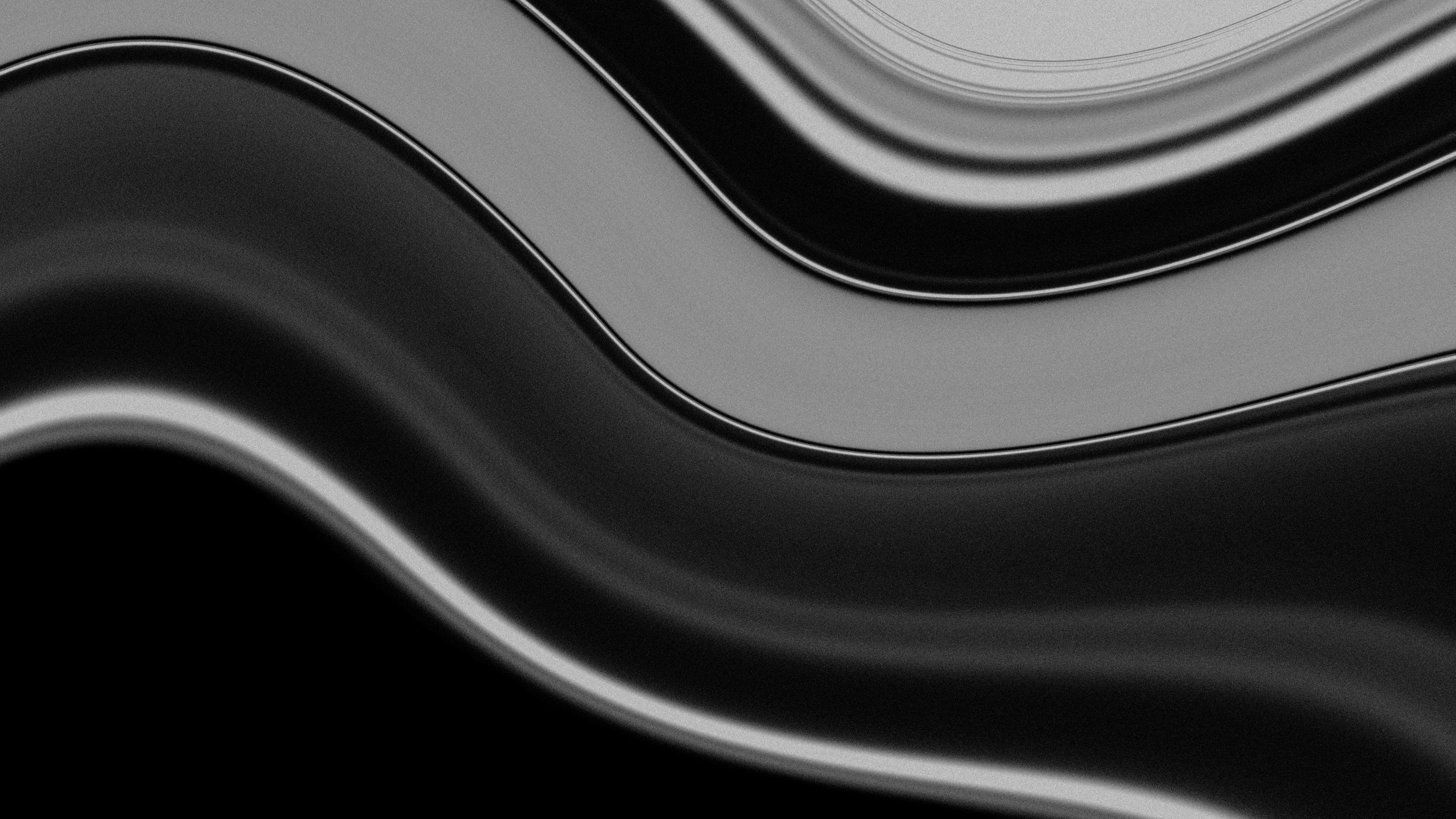 Black Titanium Abstract Waves HD Wallpaper