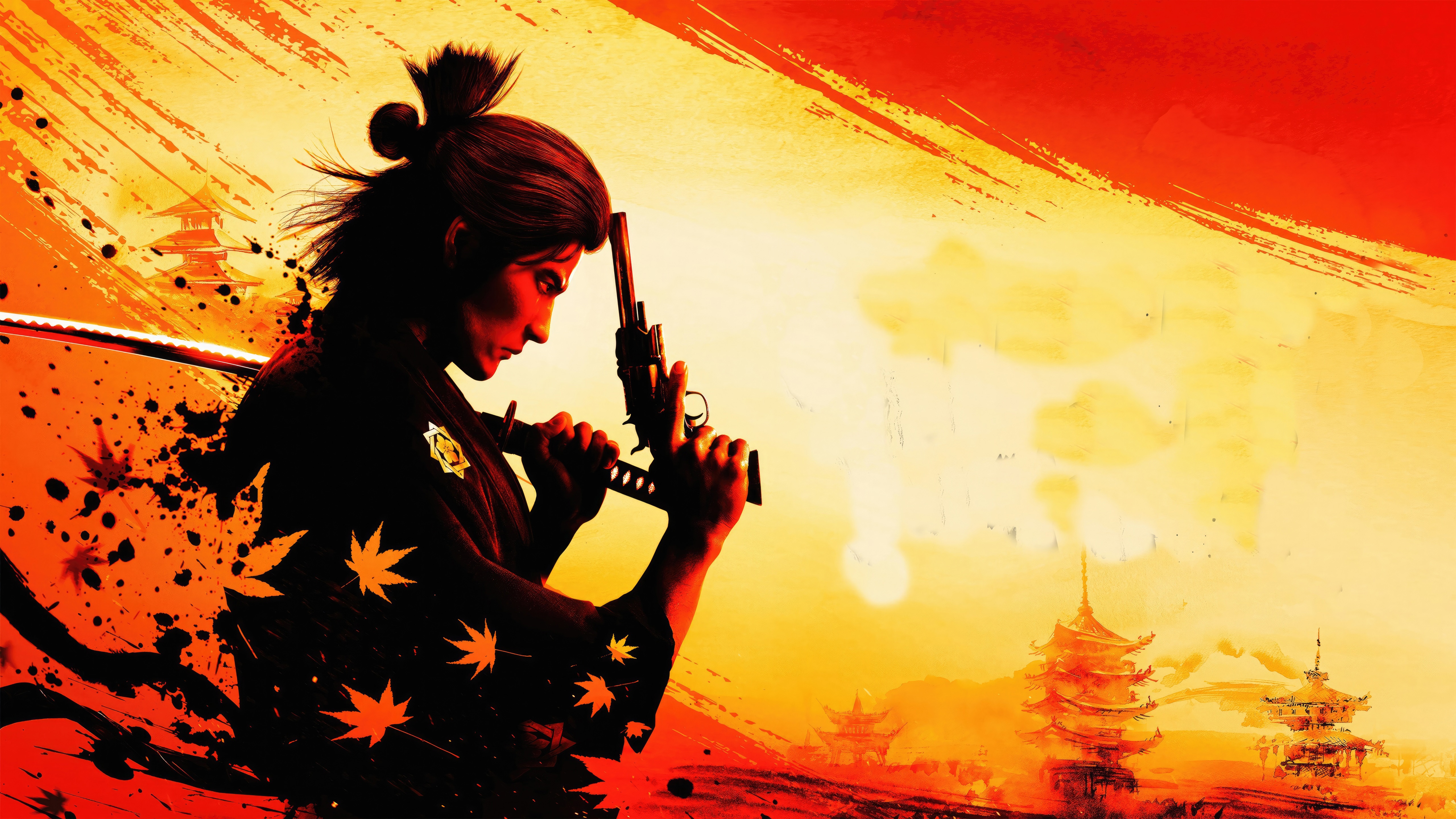 Like A Dragon Ishin Samurai with Gun HD Wallpaper
