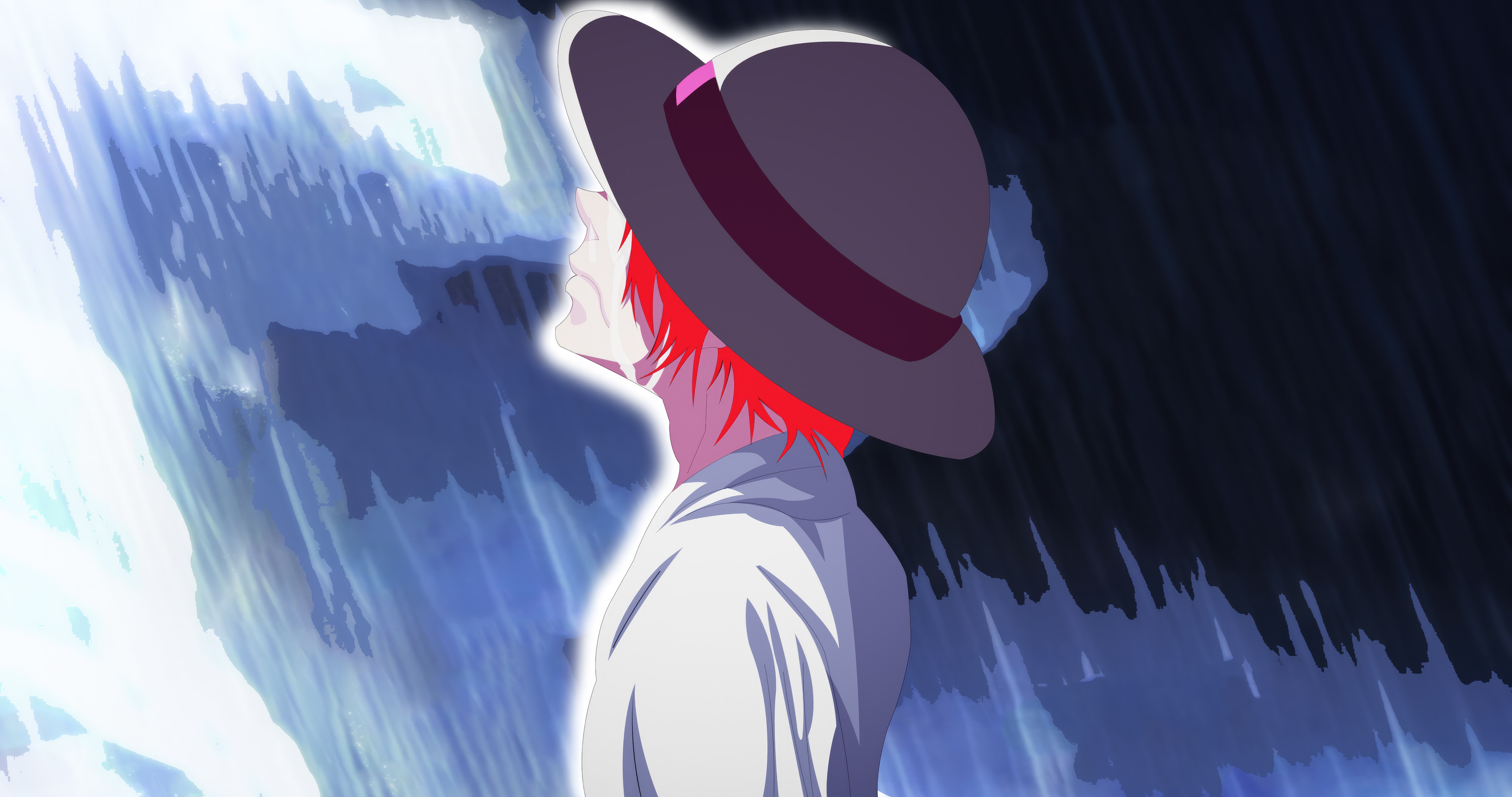 Shanks from One Piece in the Rain HD Wallpaper