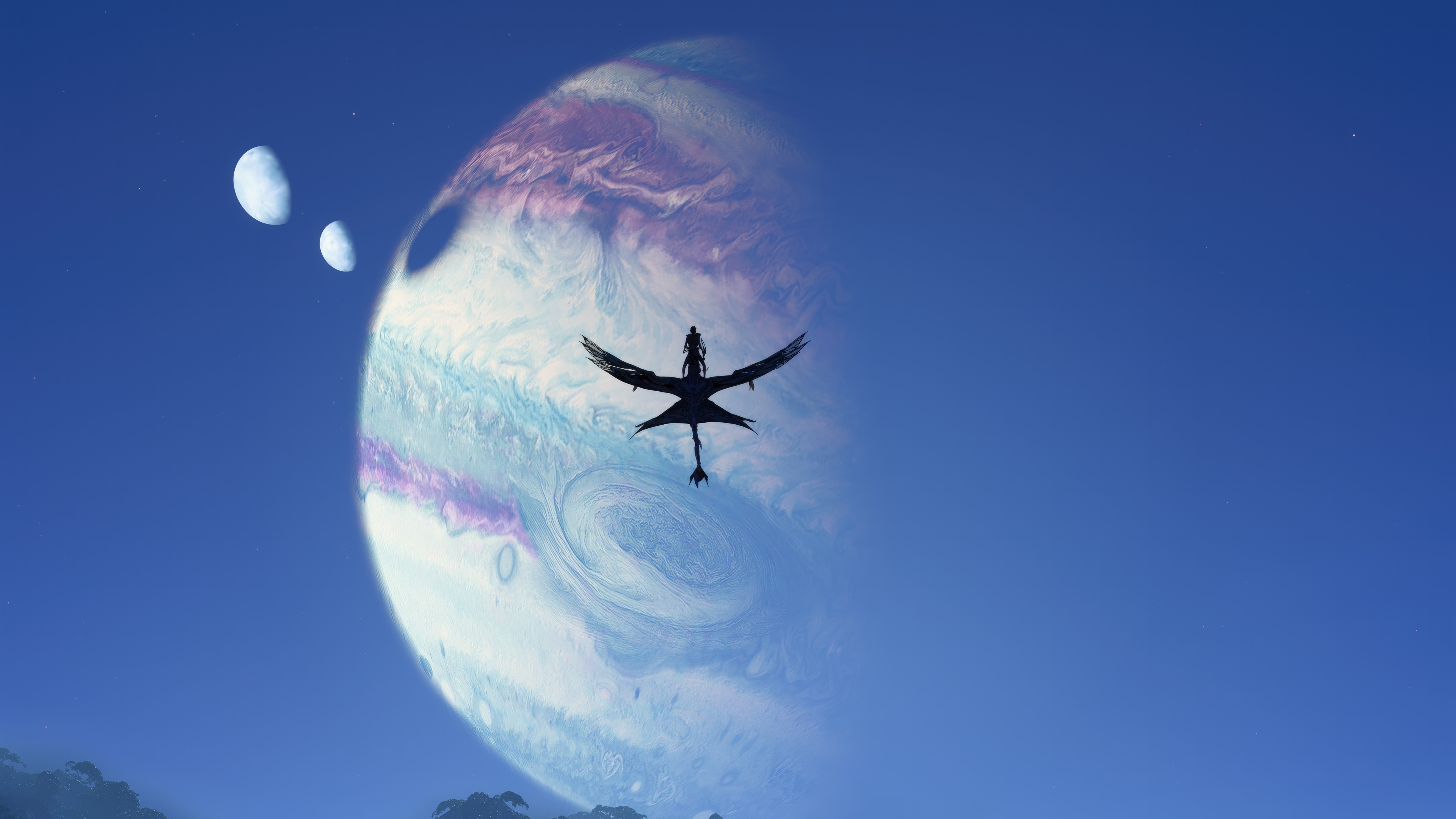 Avatar: Frontiers of Pandora - Jake Sully flying on a banshee HD Wallpaper