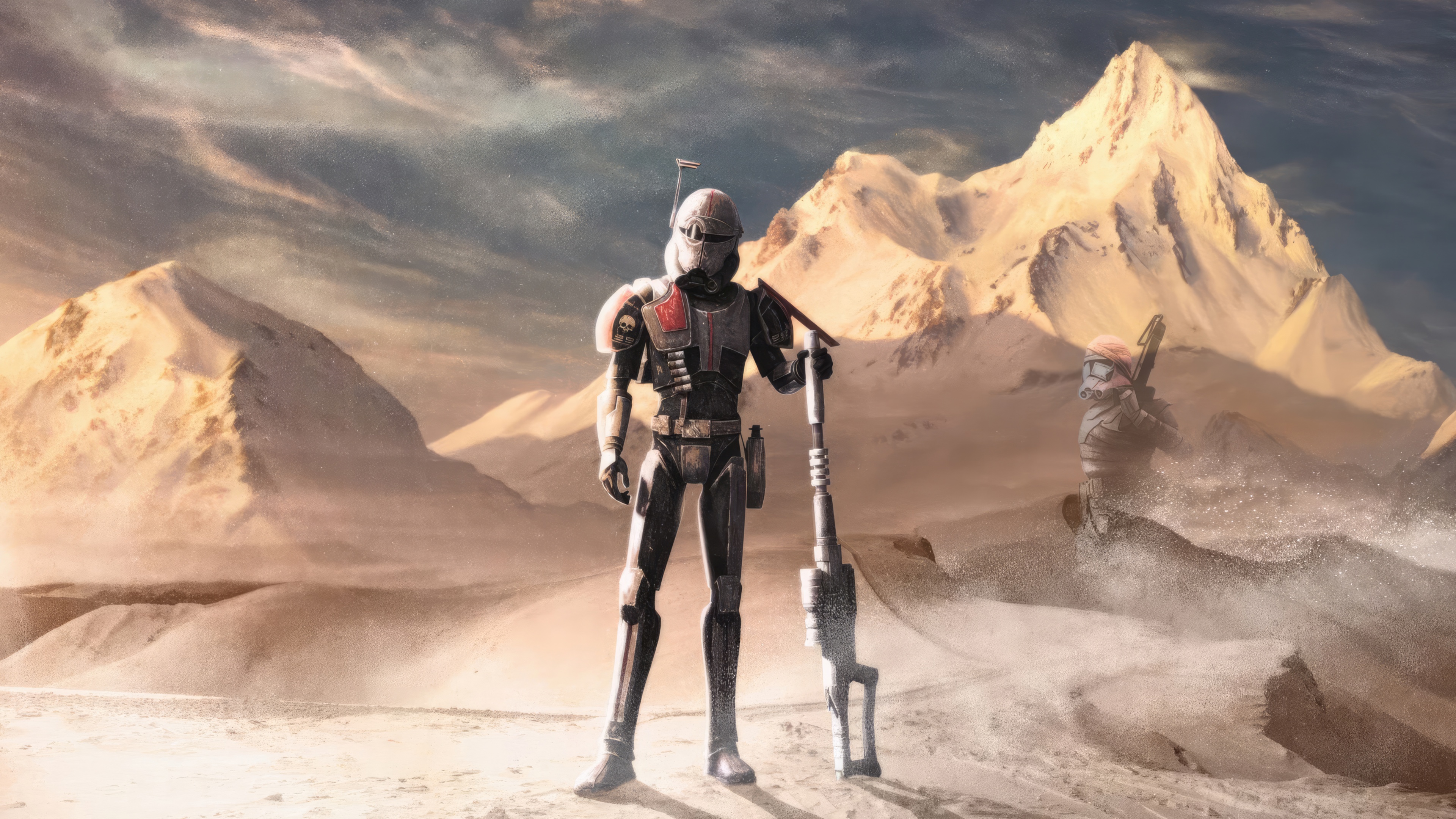 Star Wars The Bad Batch Clone Troopers in Mountains HD Wallpaper