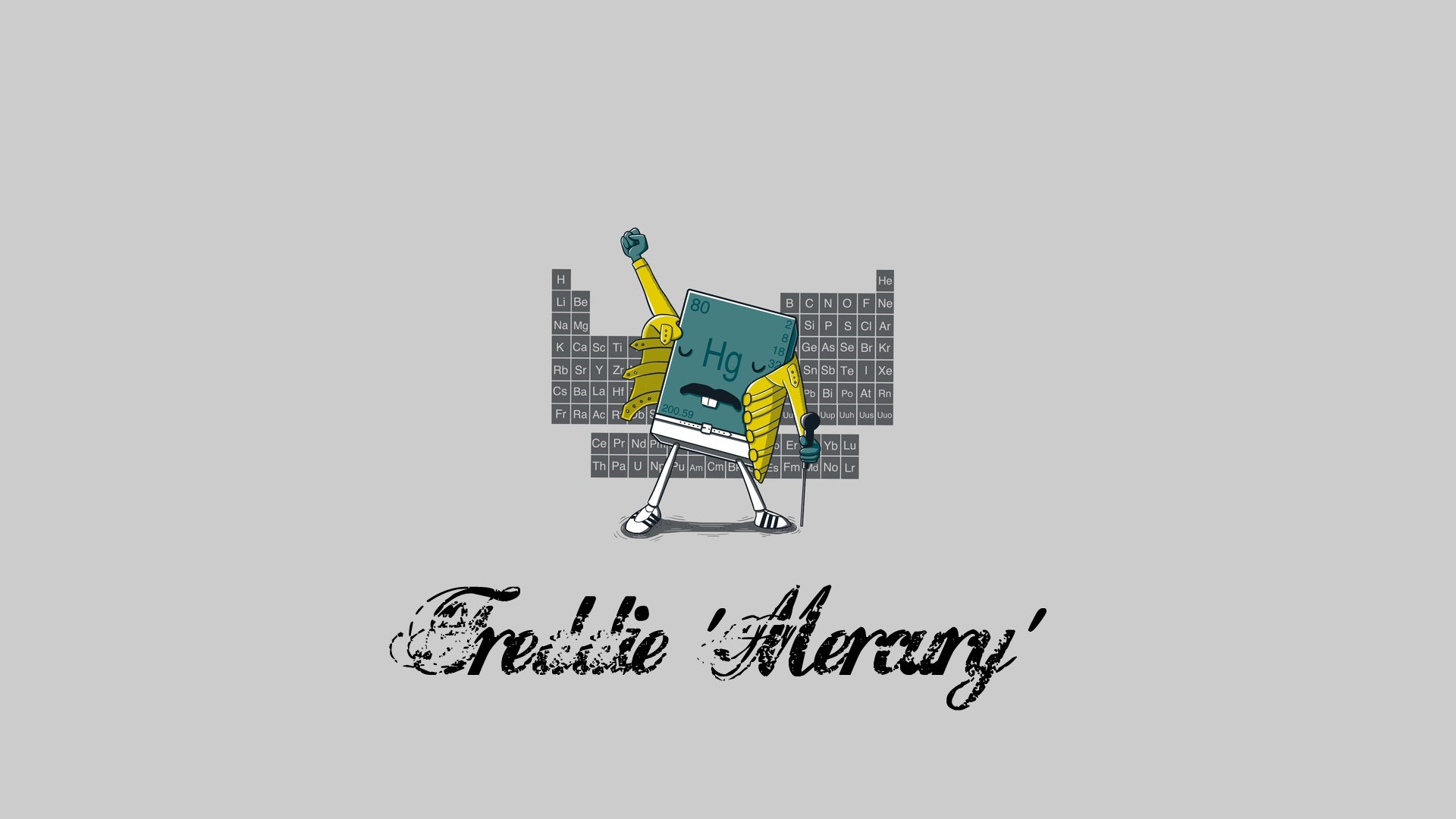 Freddie Mercury Periodic Table Humor HD Wallpaper
