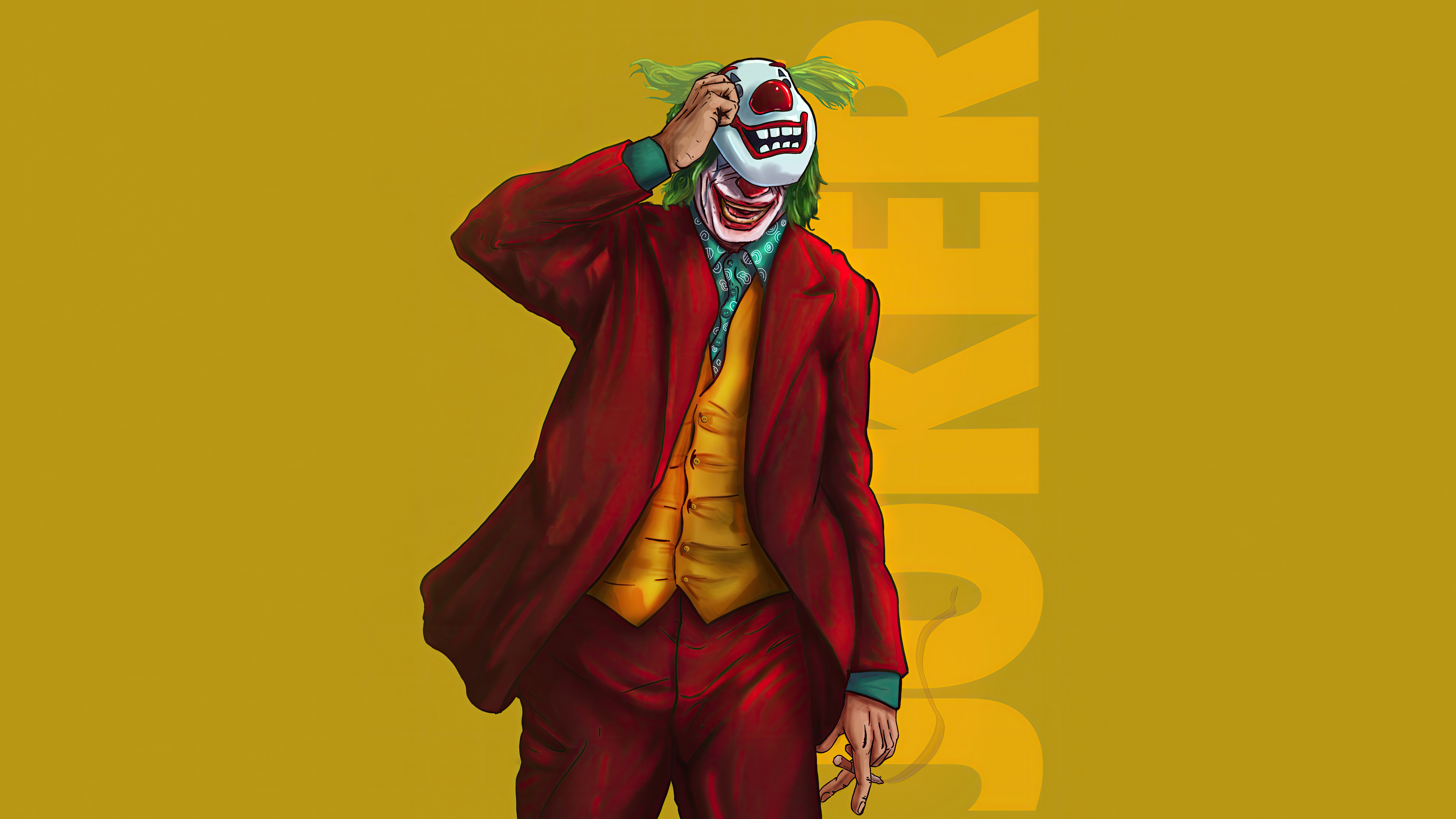 The Joker reveals his true face HD Wallpaper