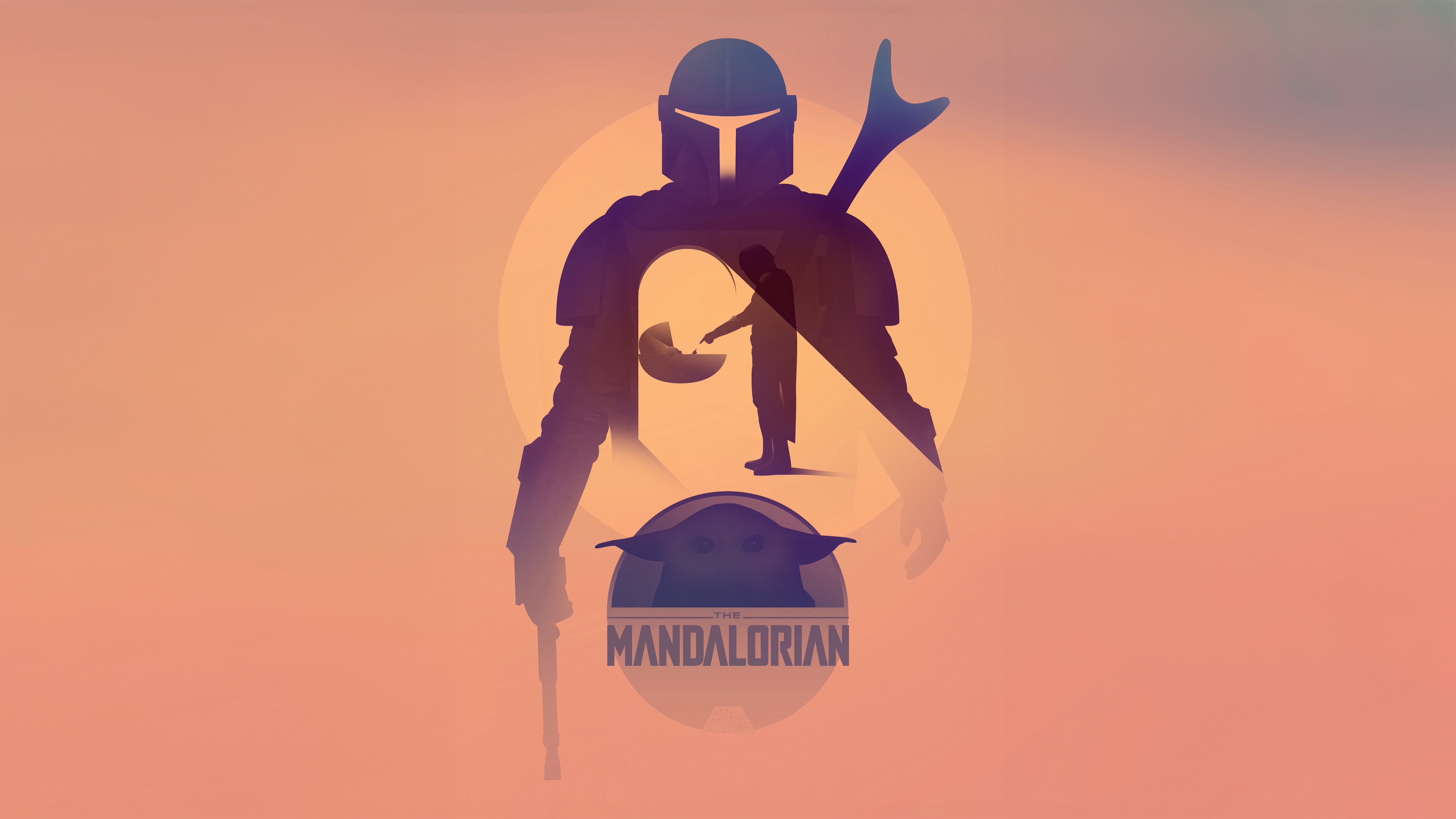 The Mandalorian Minimal Poster HD Wallpaper