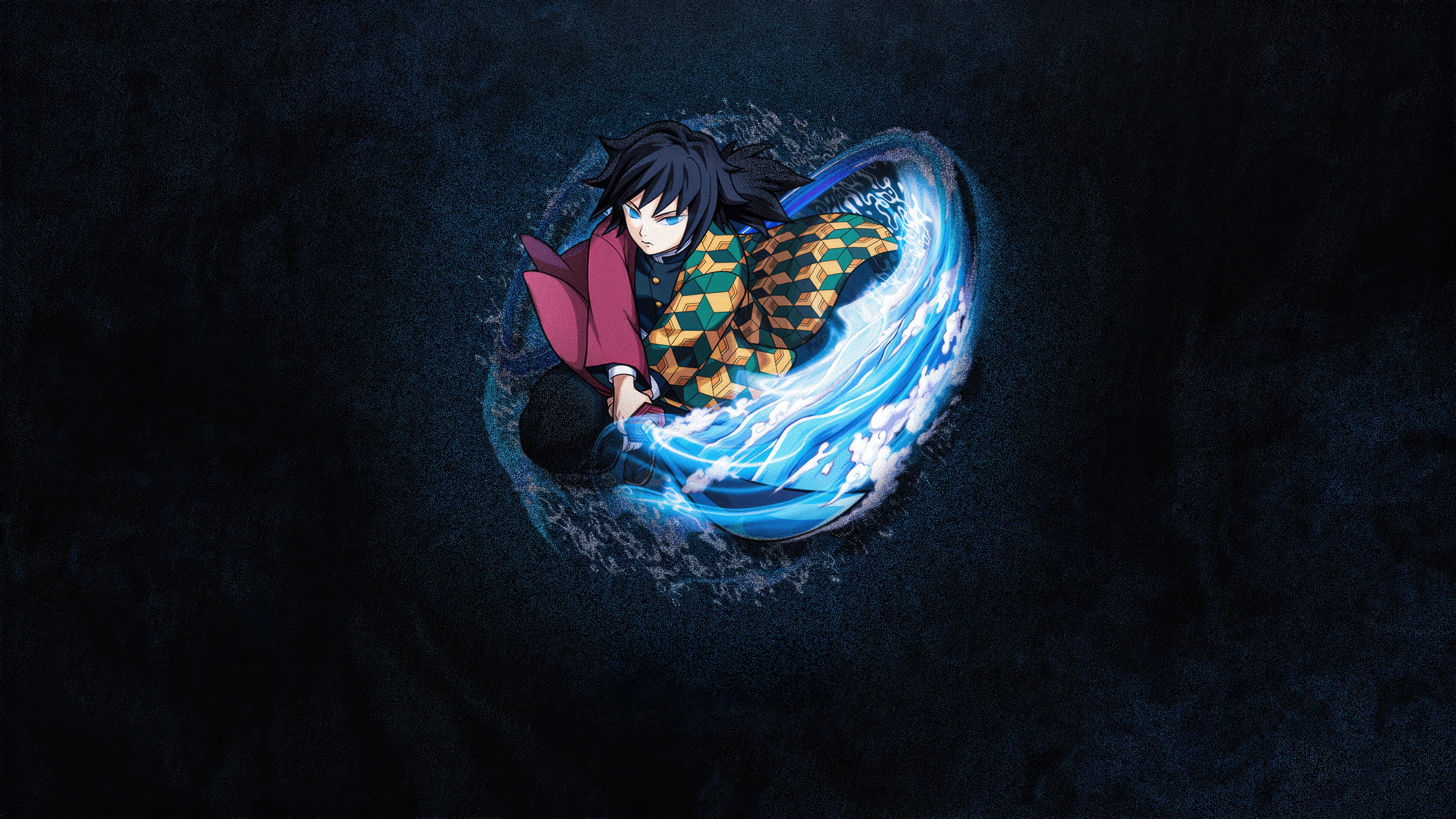 Giyu Tomioka from Kimetsu No Yaiba using water breathing HD Wallpaper
