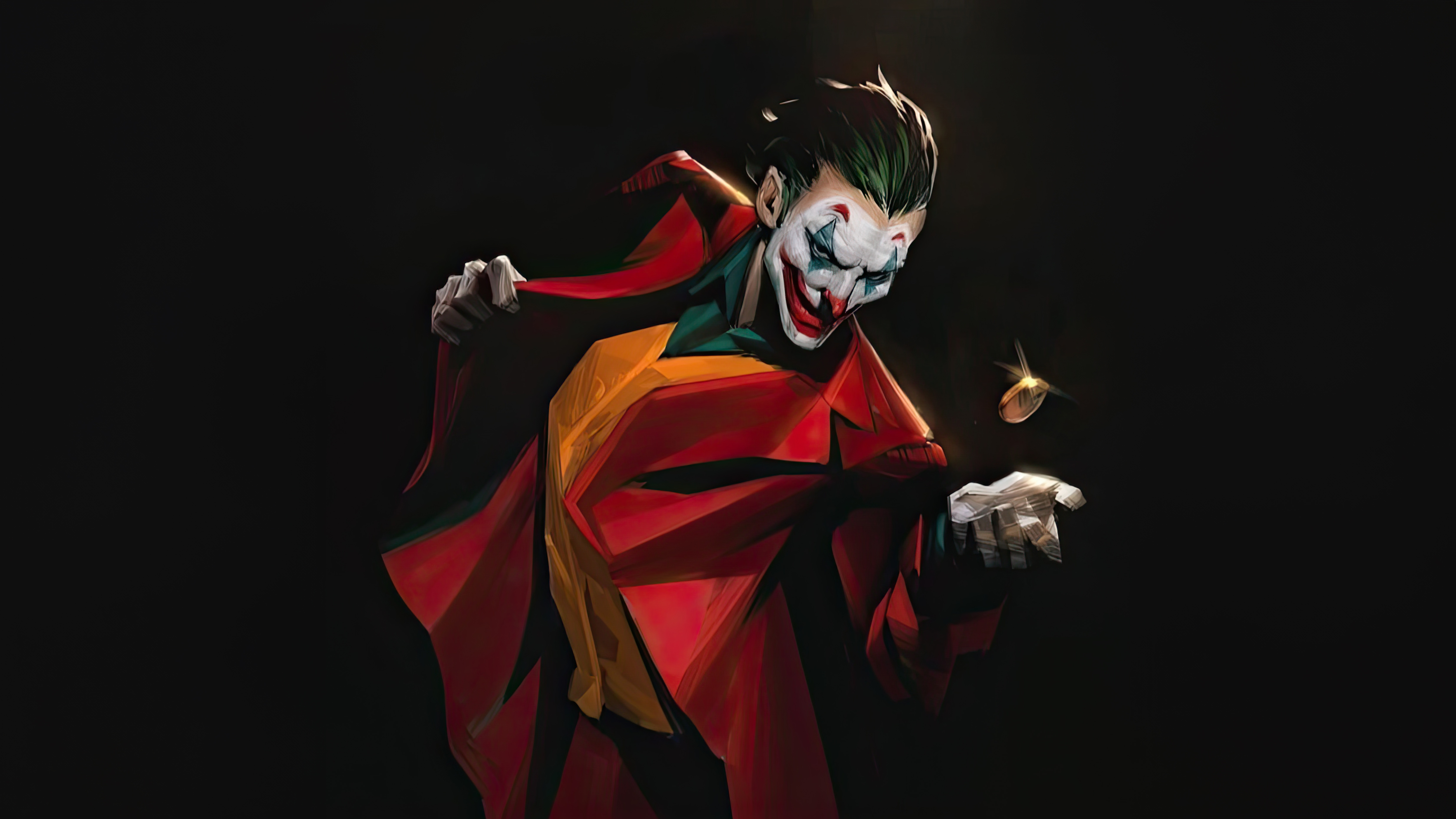 Joker with a coin HD Wallpaper