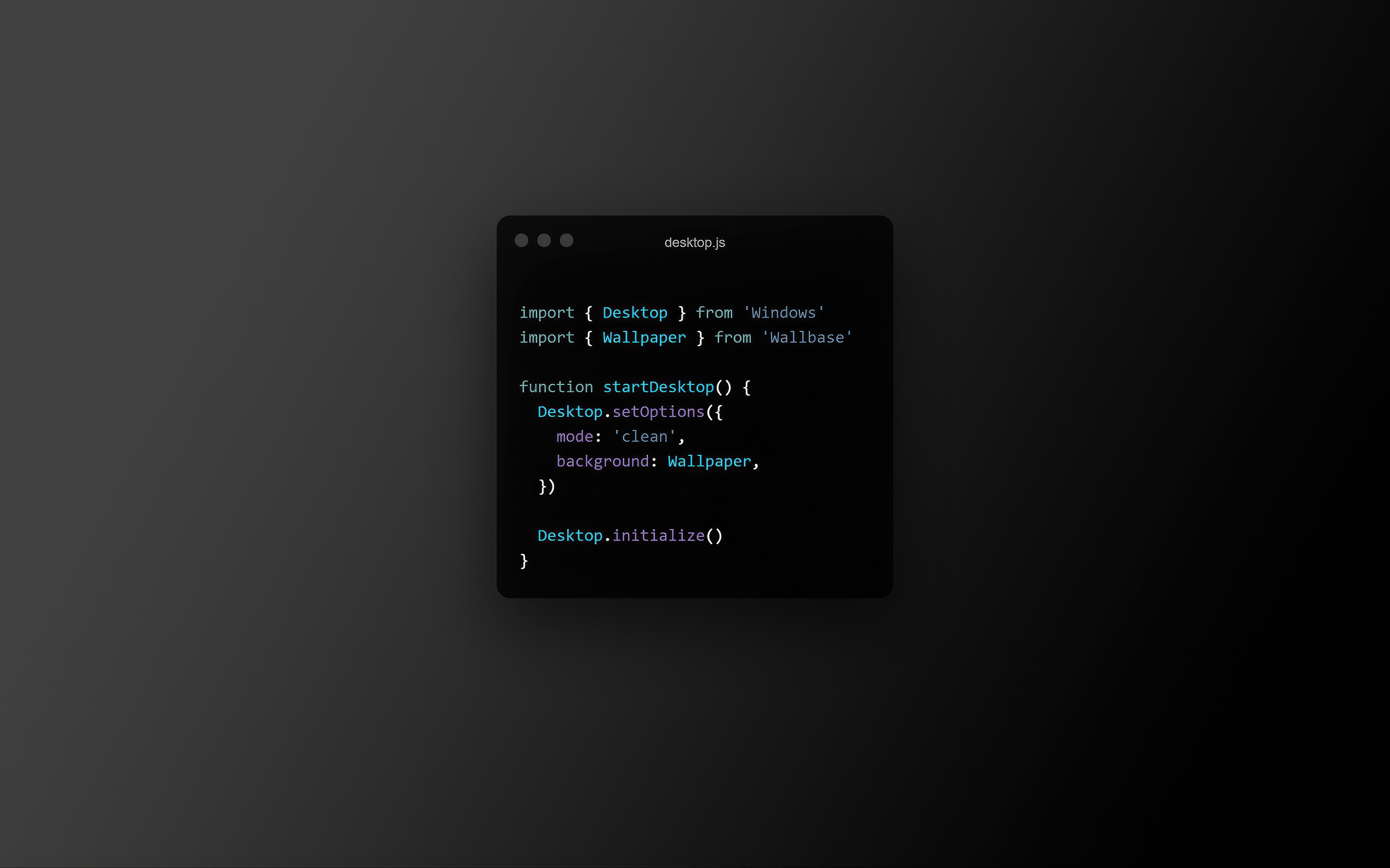 Javascript code for desktop initialization HD Wallpaper