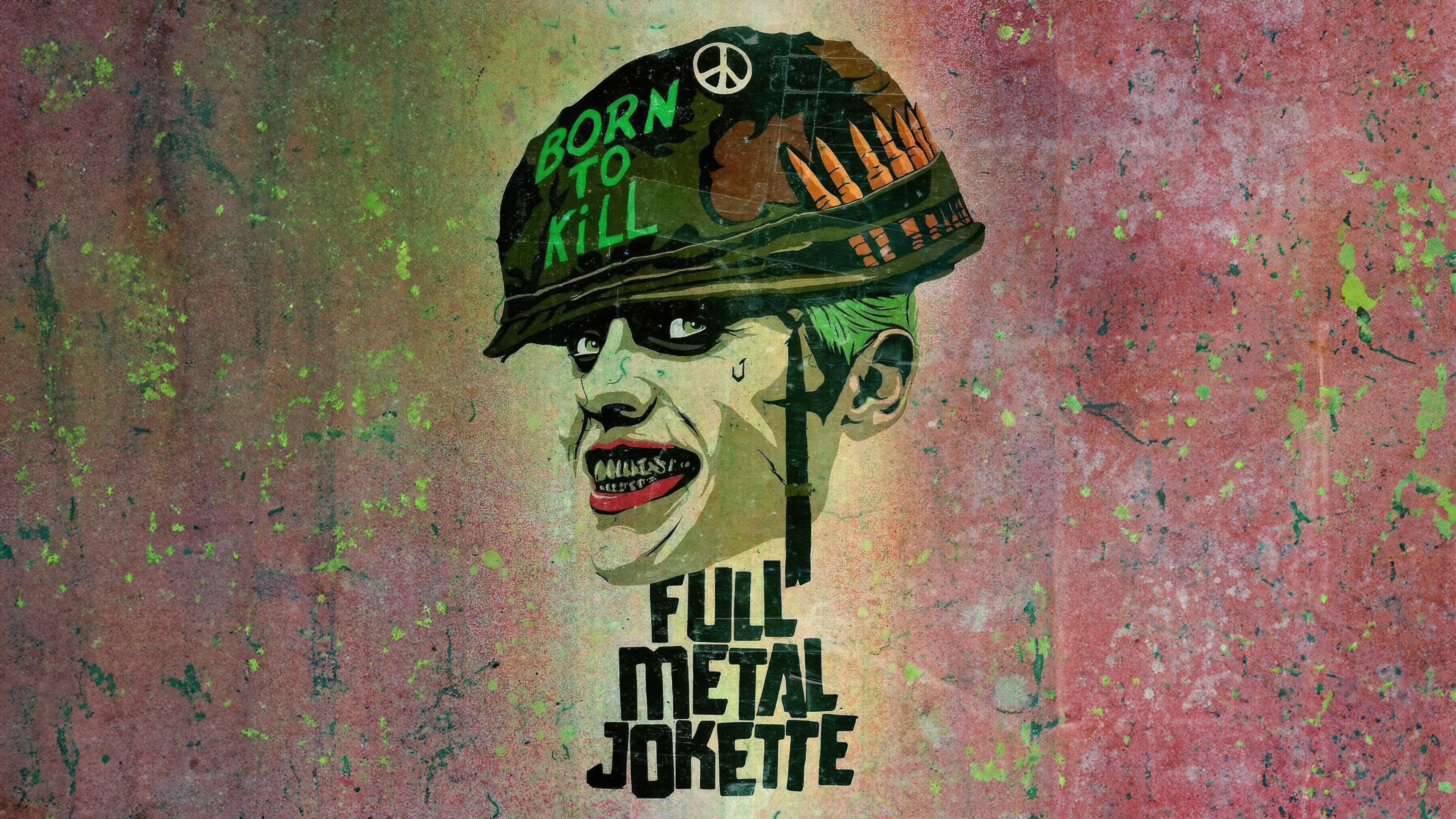 Joker in a "Born to Kill" helmet HD Wallpaper