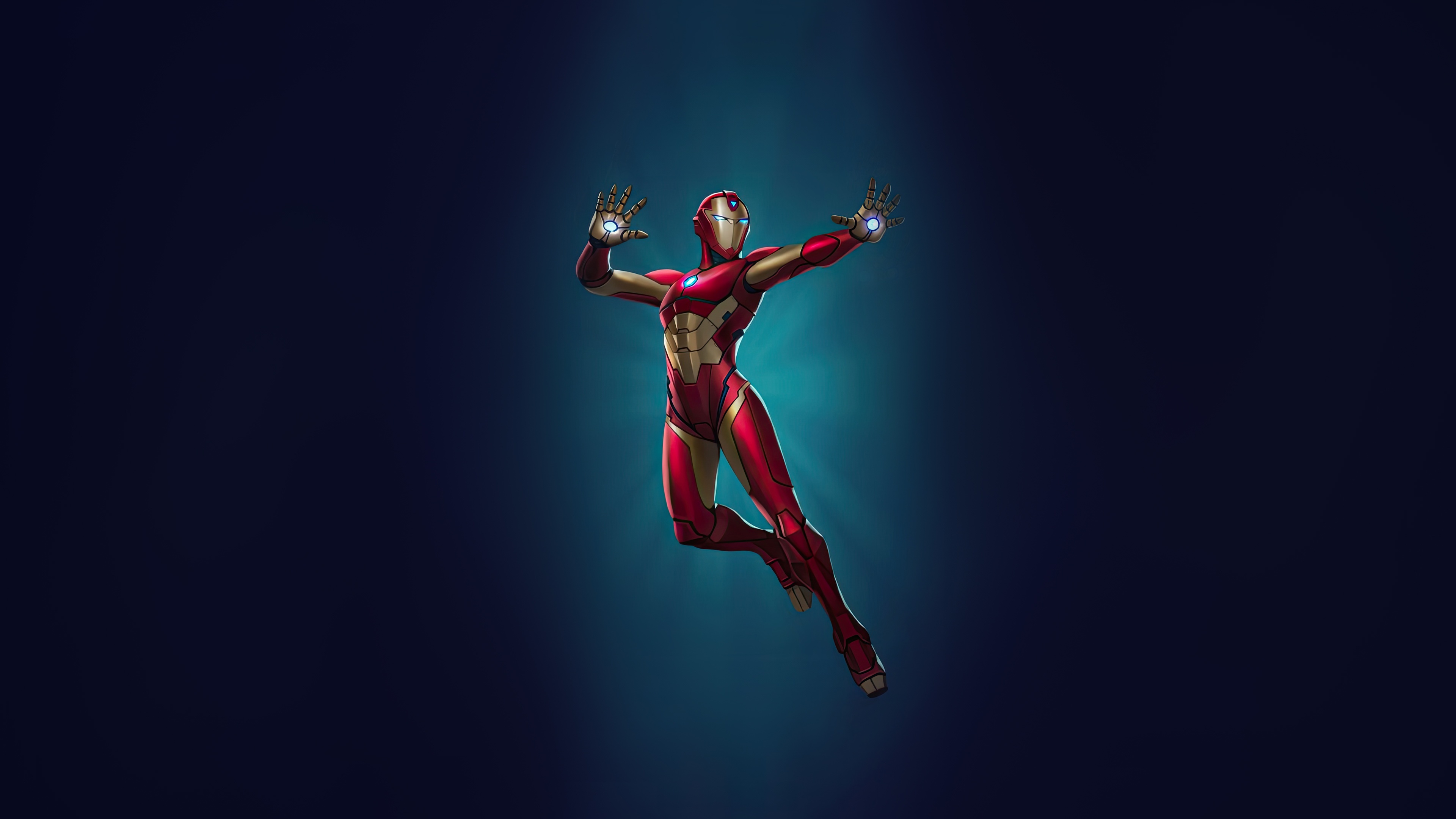 Ironheart in a red and gold suit flying HD Wallpaper