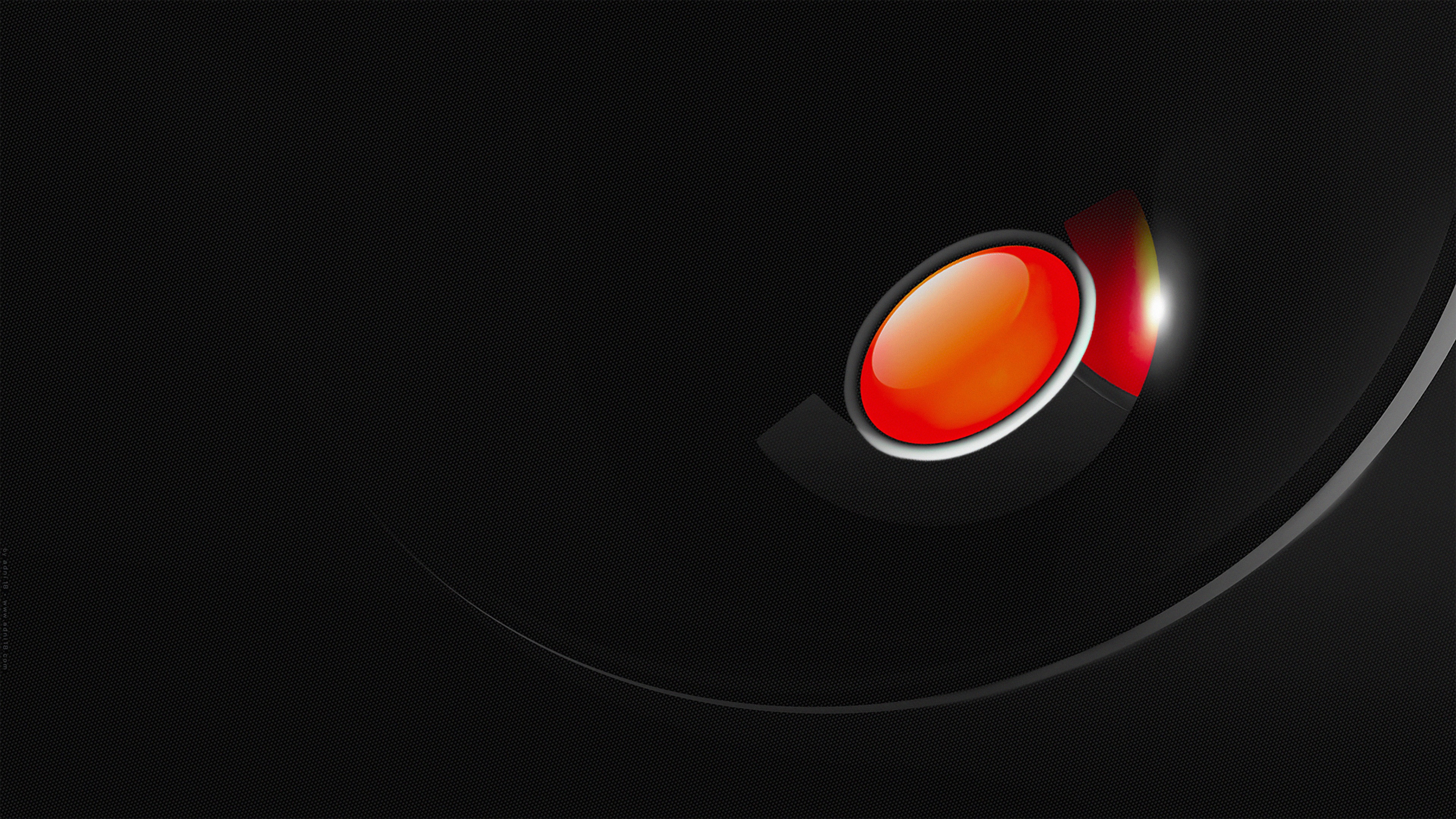 Abstract Alien Shape with Red Orb HD Wallpaper
