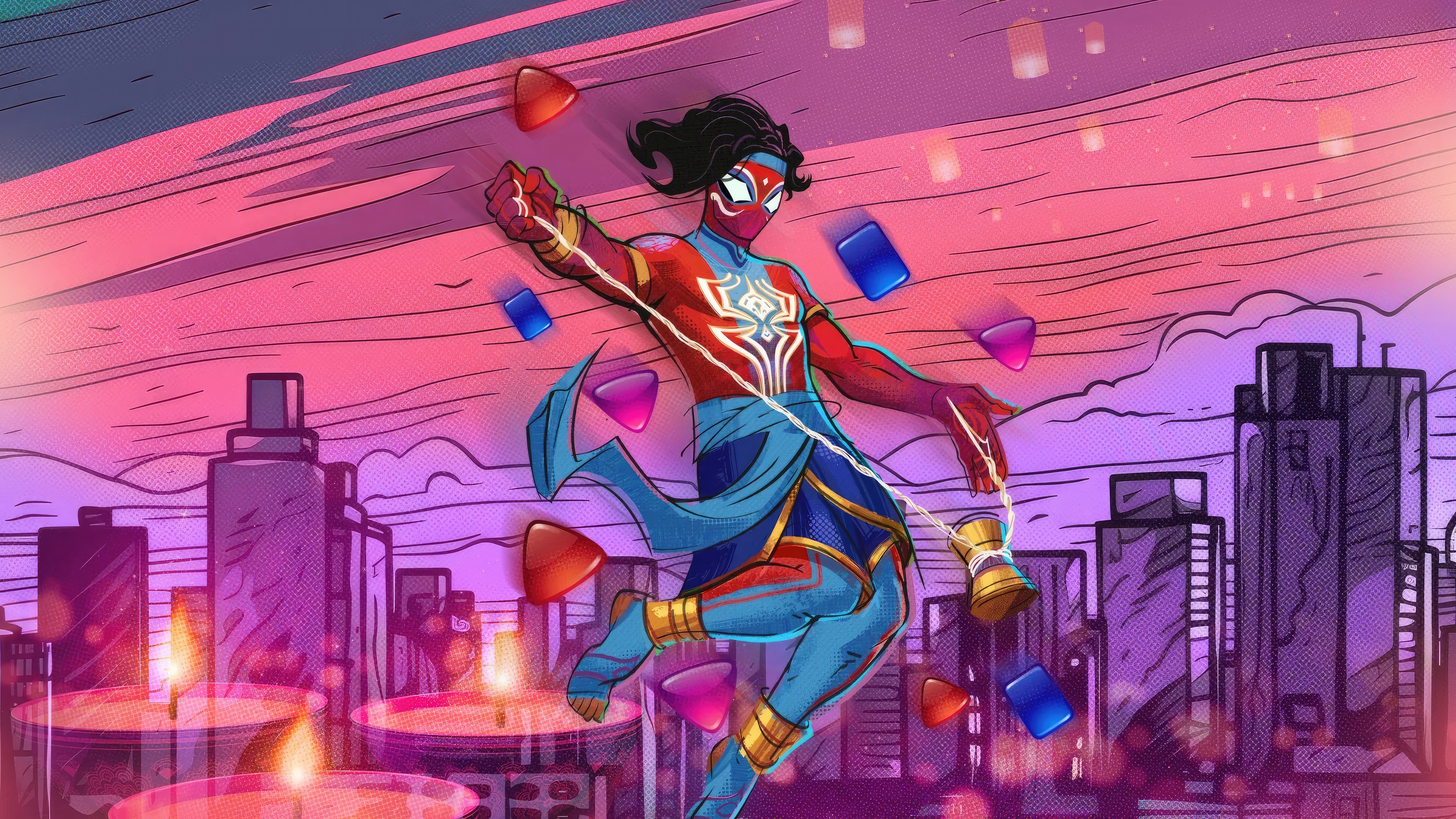 Pavitr Prabhakar Spiderman with Yo-Yo HD Wallpaper