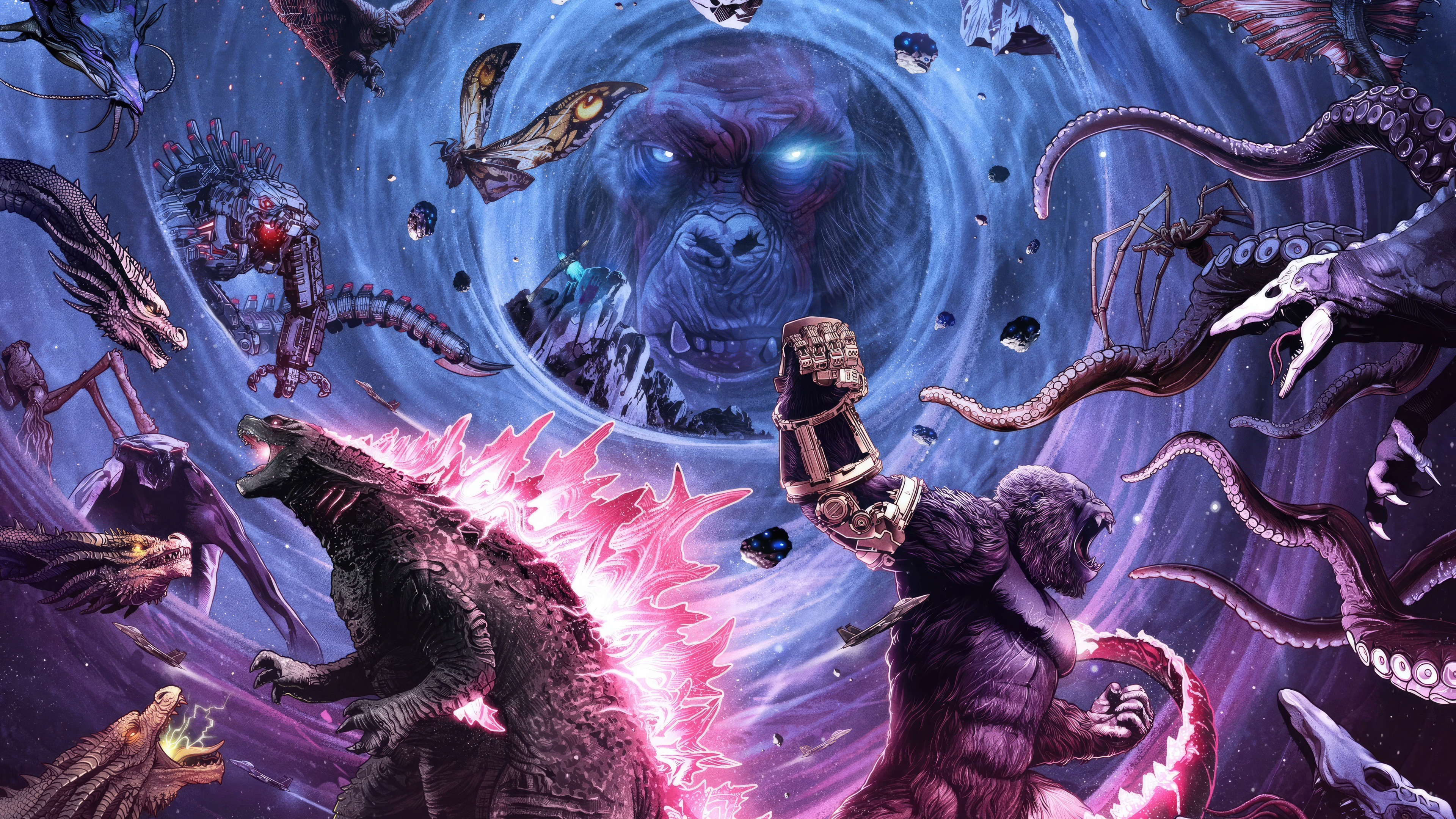 Godzilla X Kong The New Empire Artwork HD Wallpaper