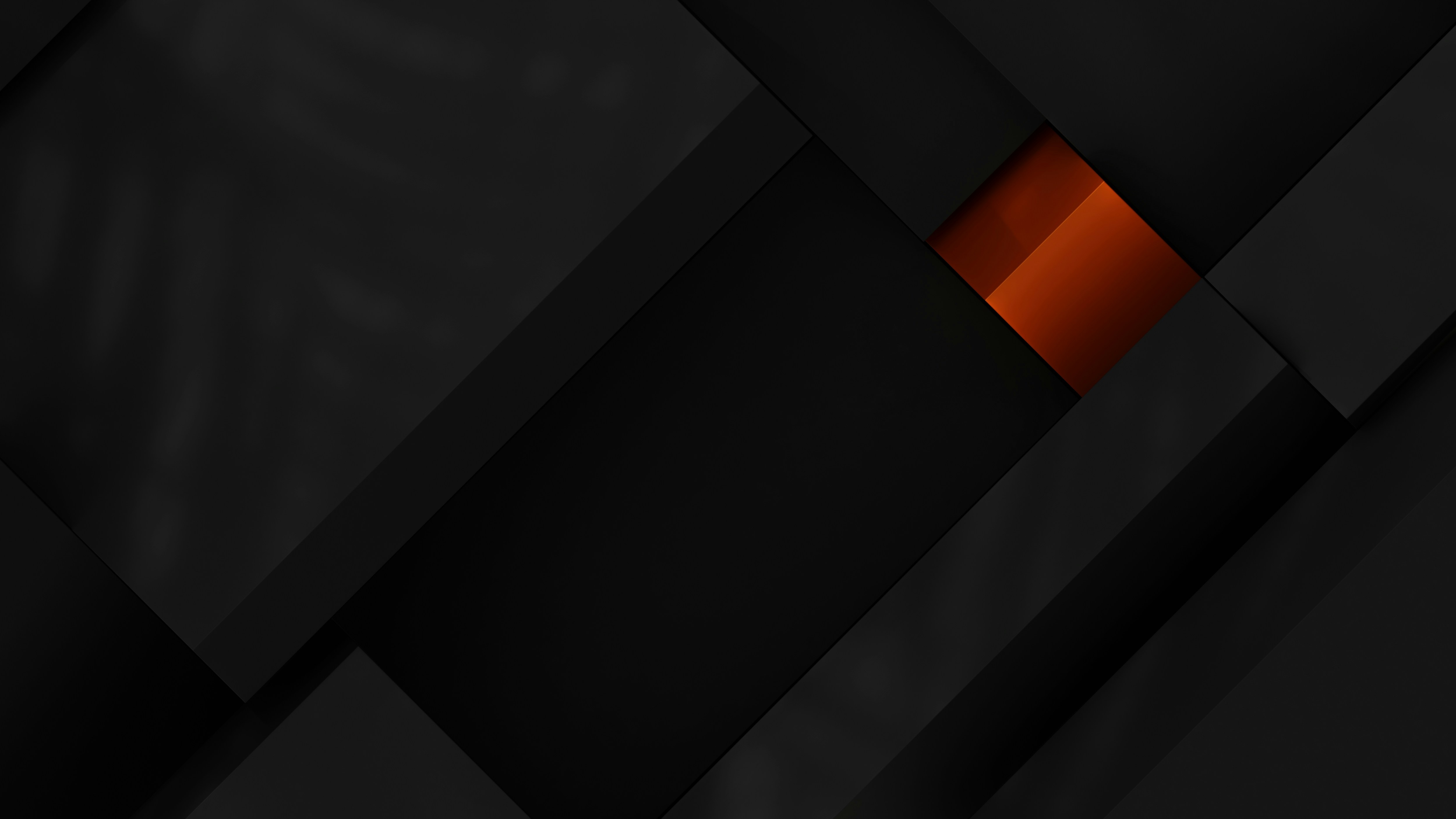 Abstract black and orange geometric shapes HD Wallpaper
