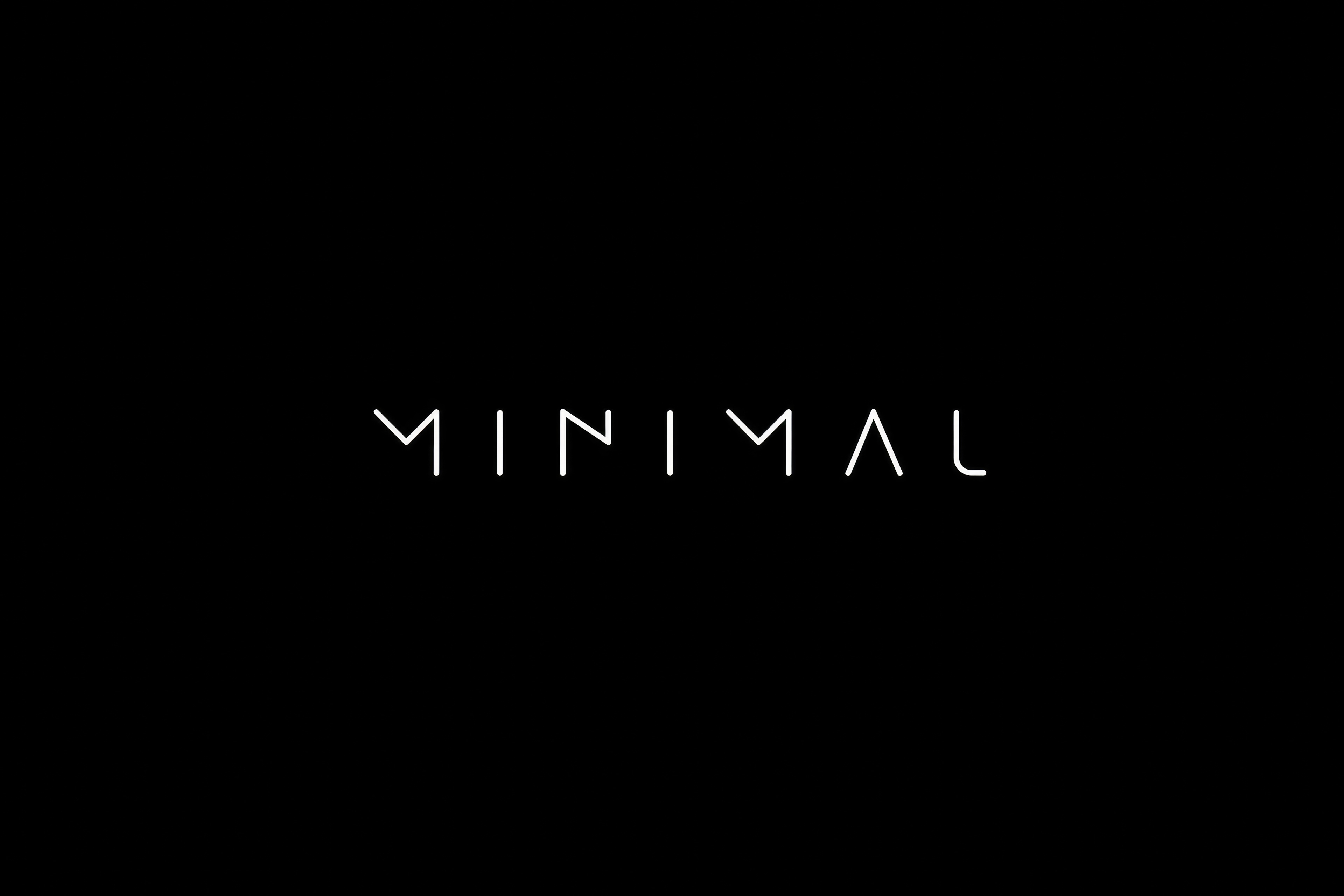 Minimalist text logo HD Wallpaper