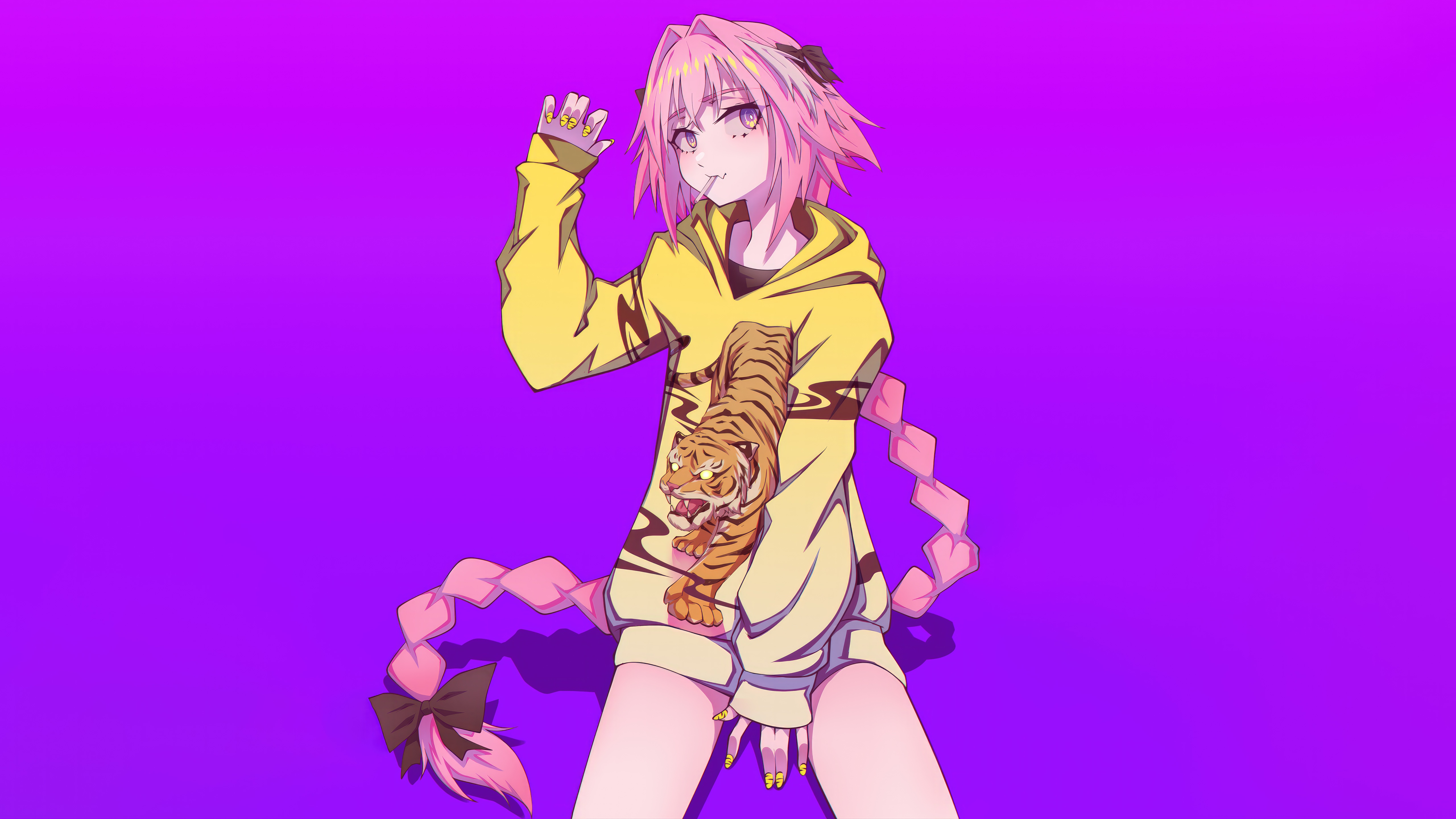 Astolfo from Fate/Apocrypha wearing a yellow hoodie HD Wallpaper