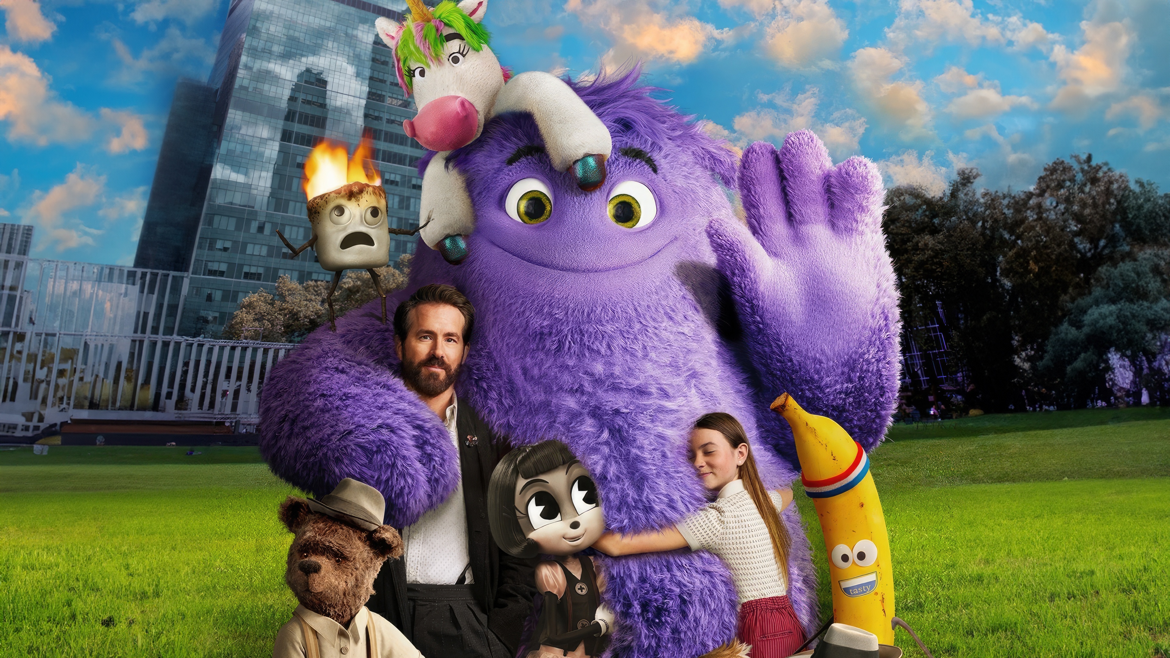 IF 2024 Movie Poster with Ryan Reynolds HD Wallpaper