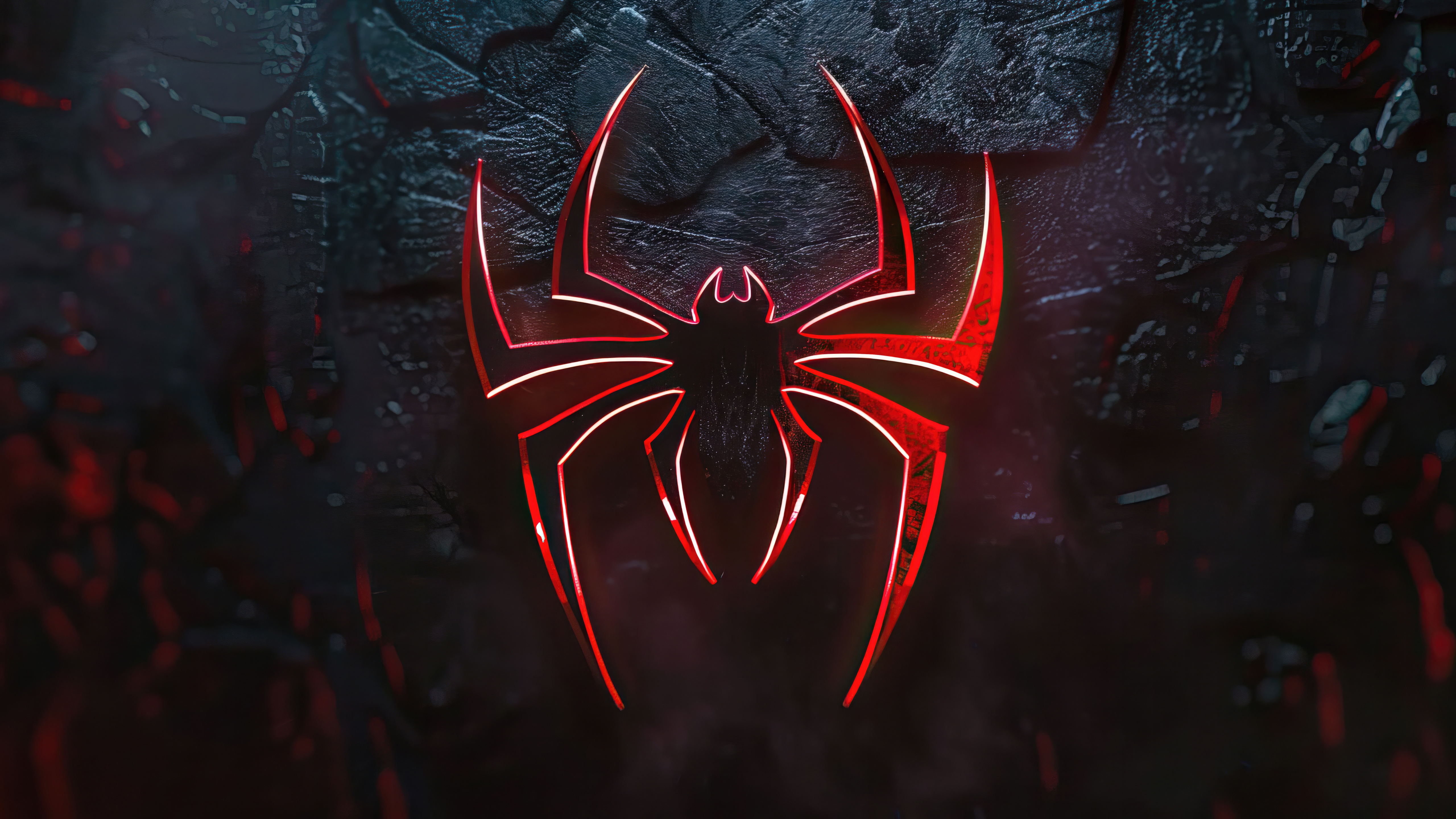 Miles Morales Spider-Man Logo Dark Aesthetic HD Wallpaper
