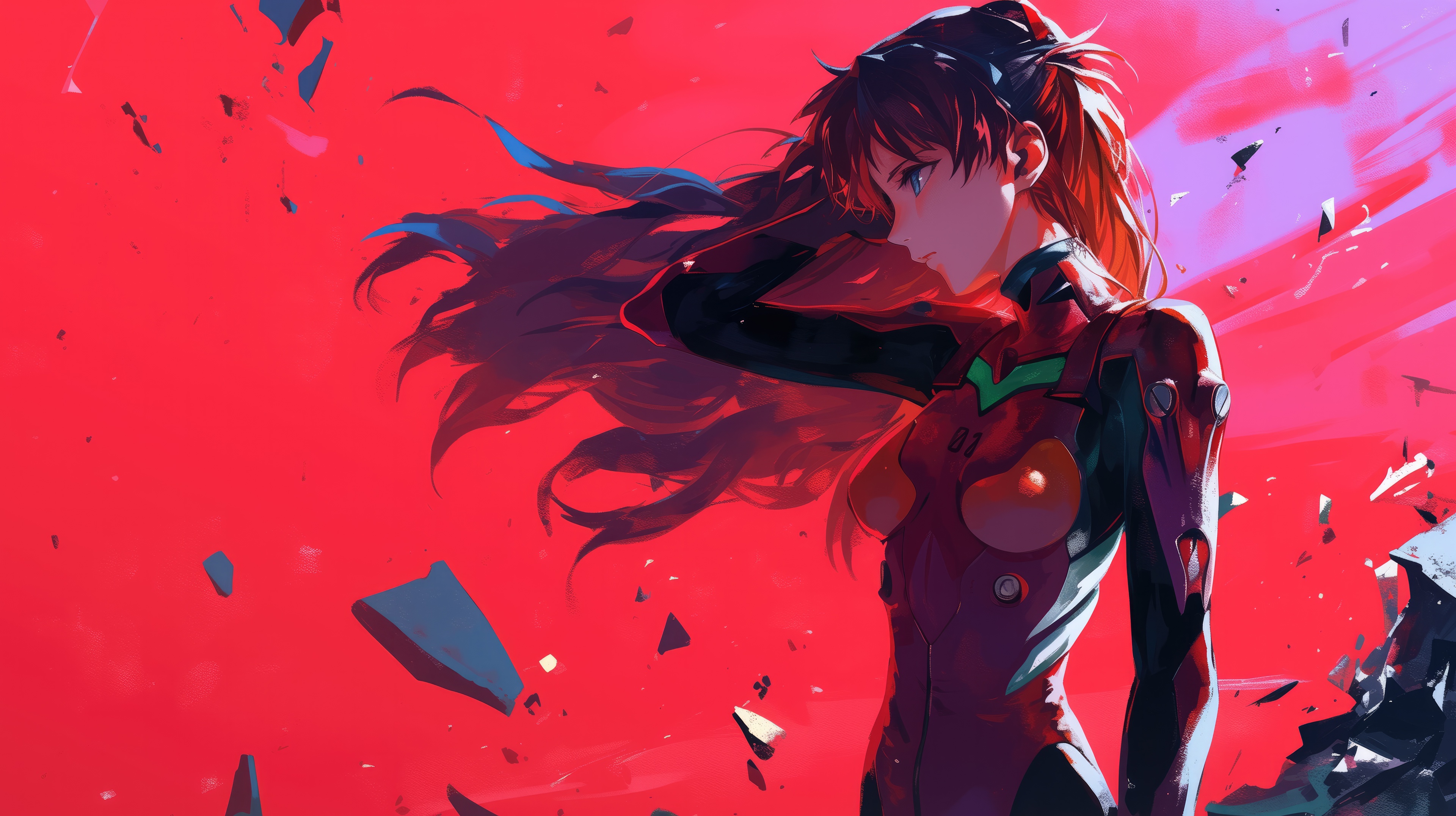 Asuka Langley Soryu in Neon Genesis Evangelion HD Wallpaper