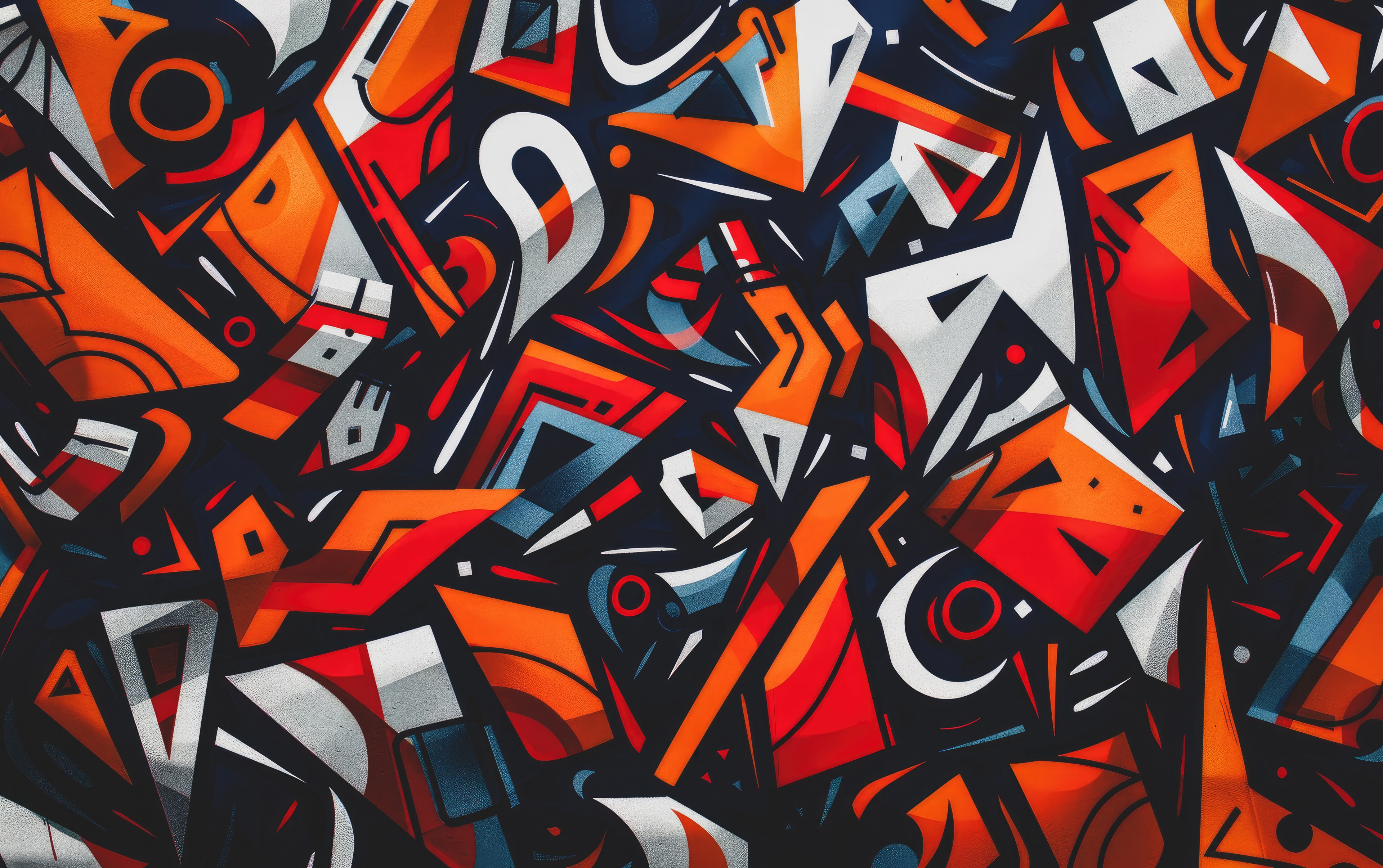 Urban Mosaic Graffiti Puzzle Abstract Art HD Wallpaper
