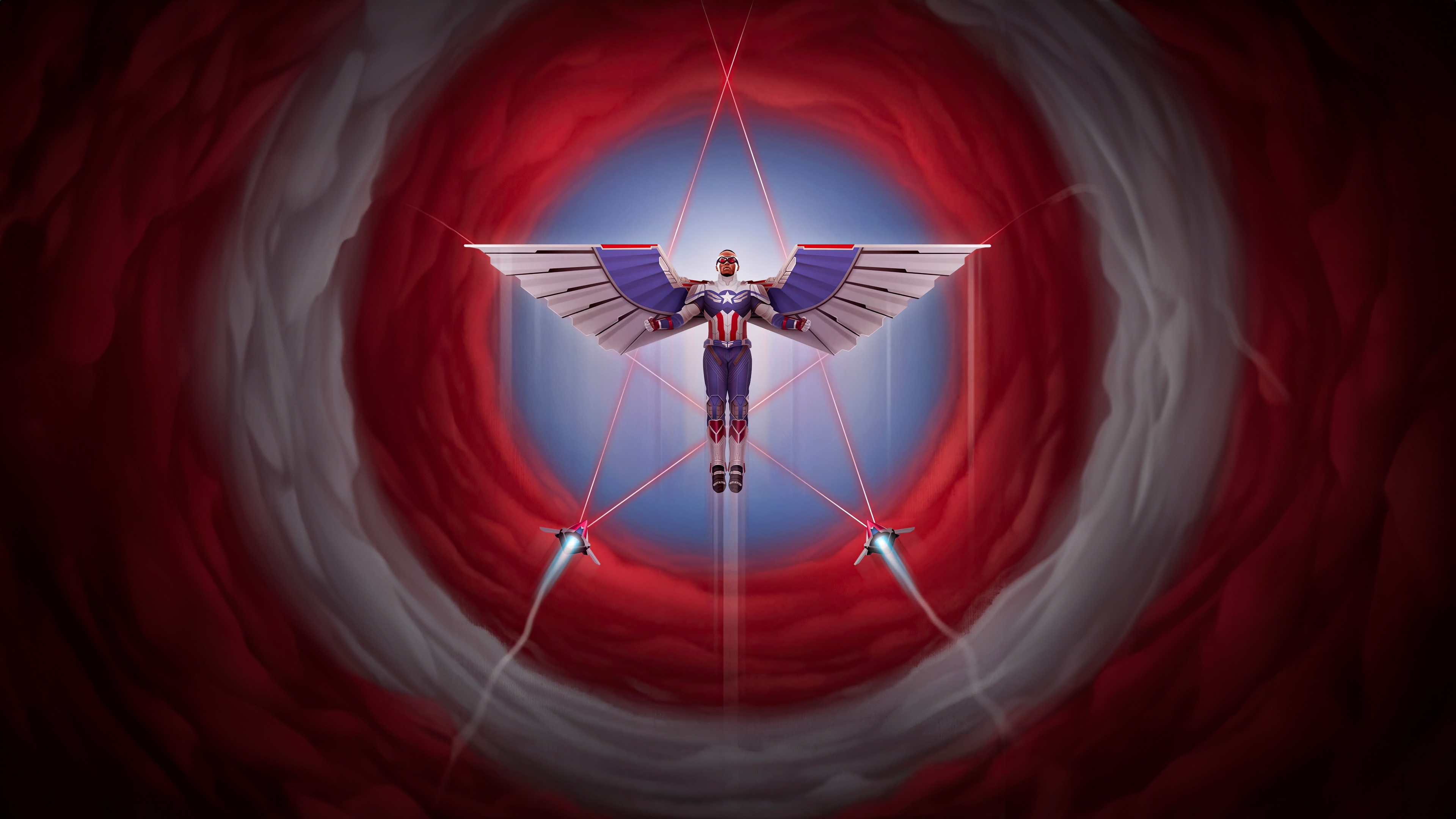 Falcon as the New Captain America with Wings HD Wallpaper